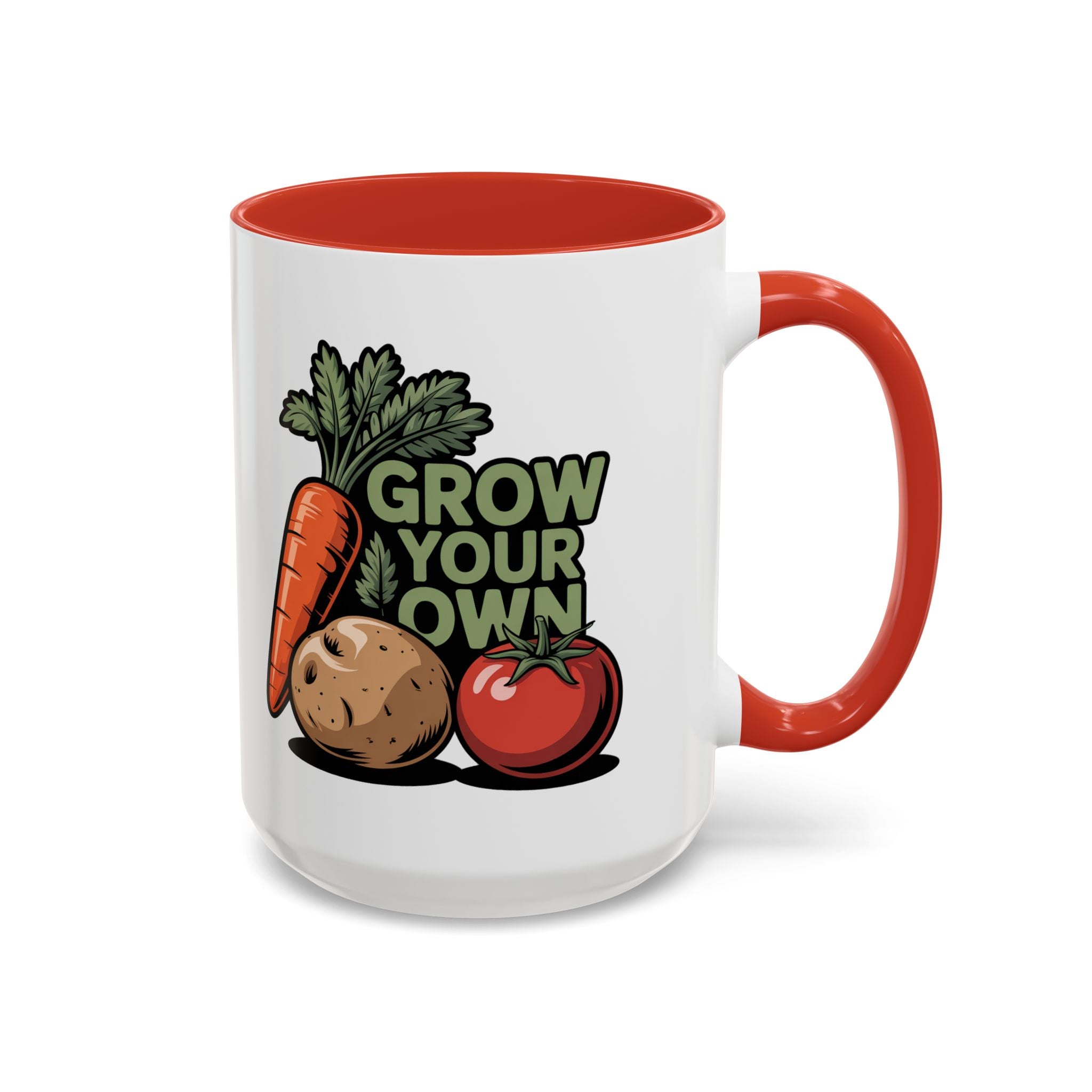 Grow Your Own Coffee Mug — Gardening Veggie Design (11/15oz Accent)