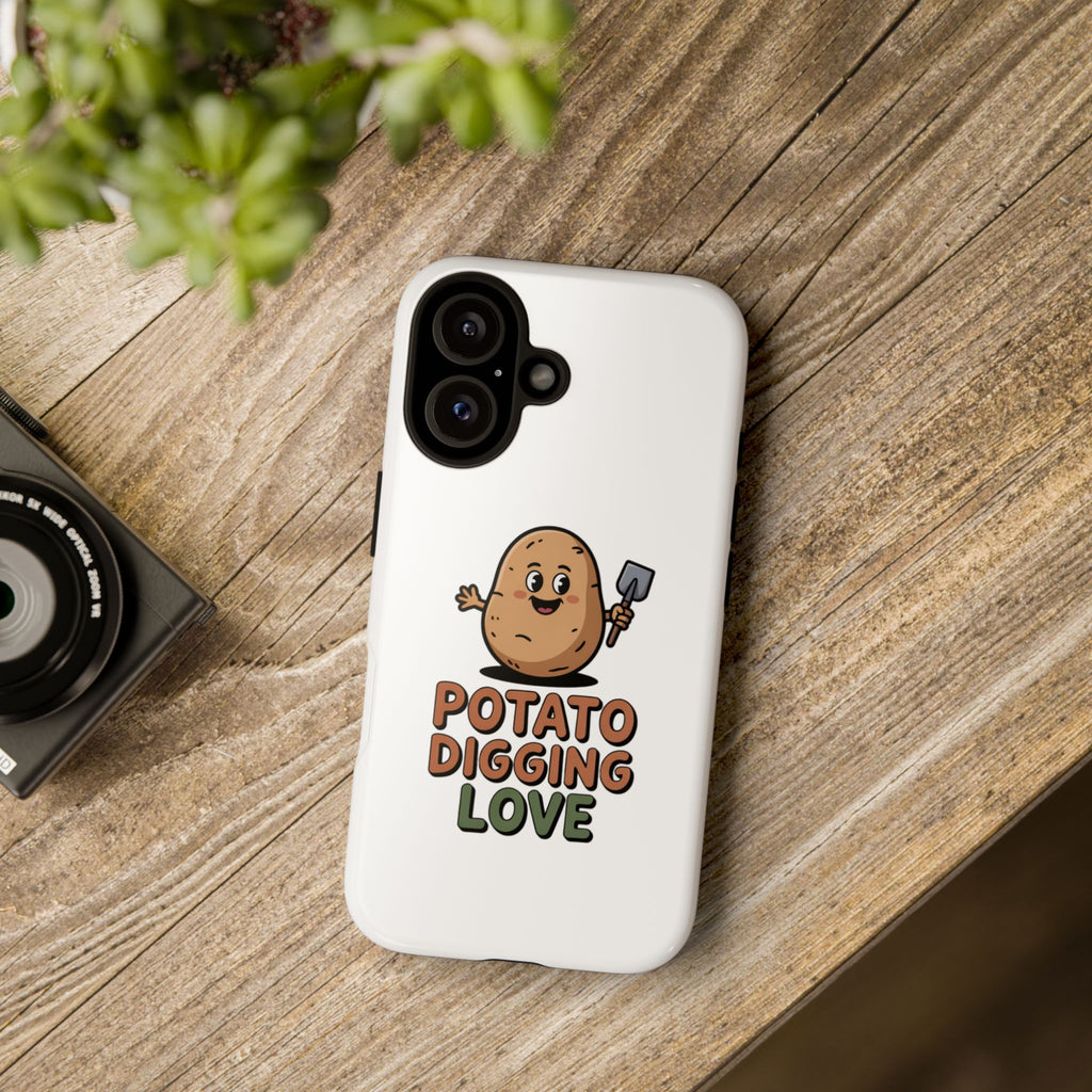 Phone Case — "Potato Digging Love" Cute Gardening Cartoon Protective Cover