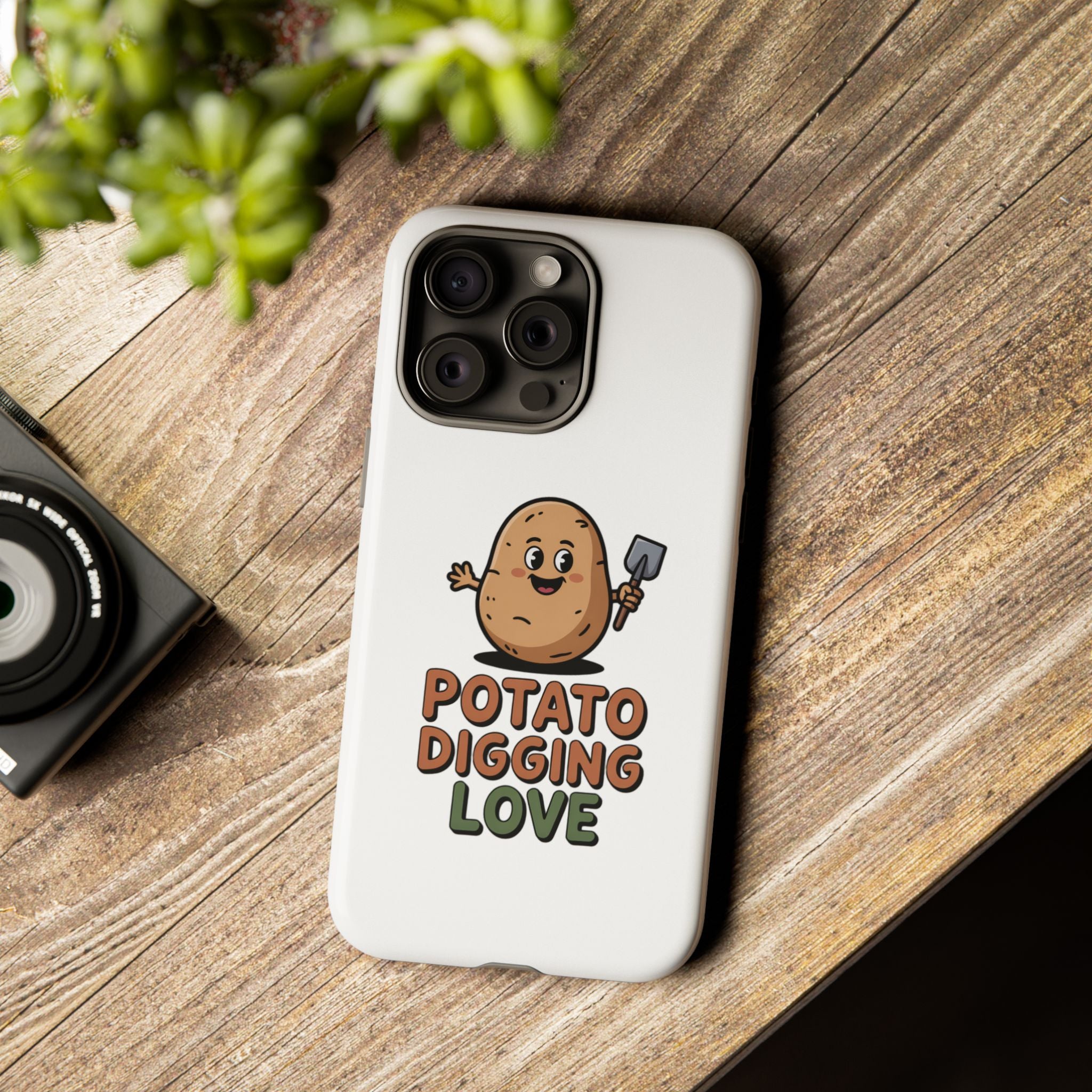 Phone Case — "Potato Digging Love" Cute Gardening Cartoon Protective Cover
