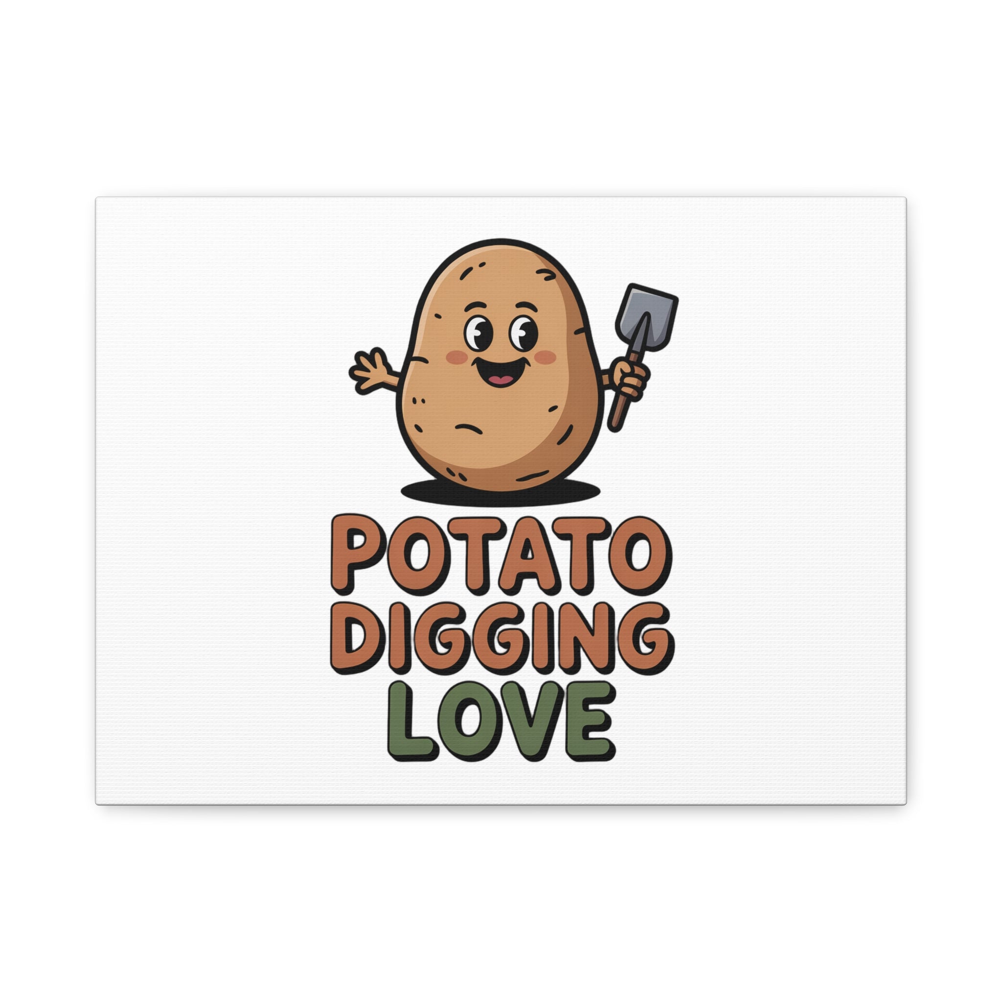 Potato Digging Love Canvas Print
