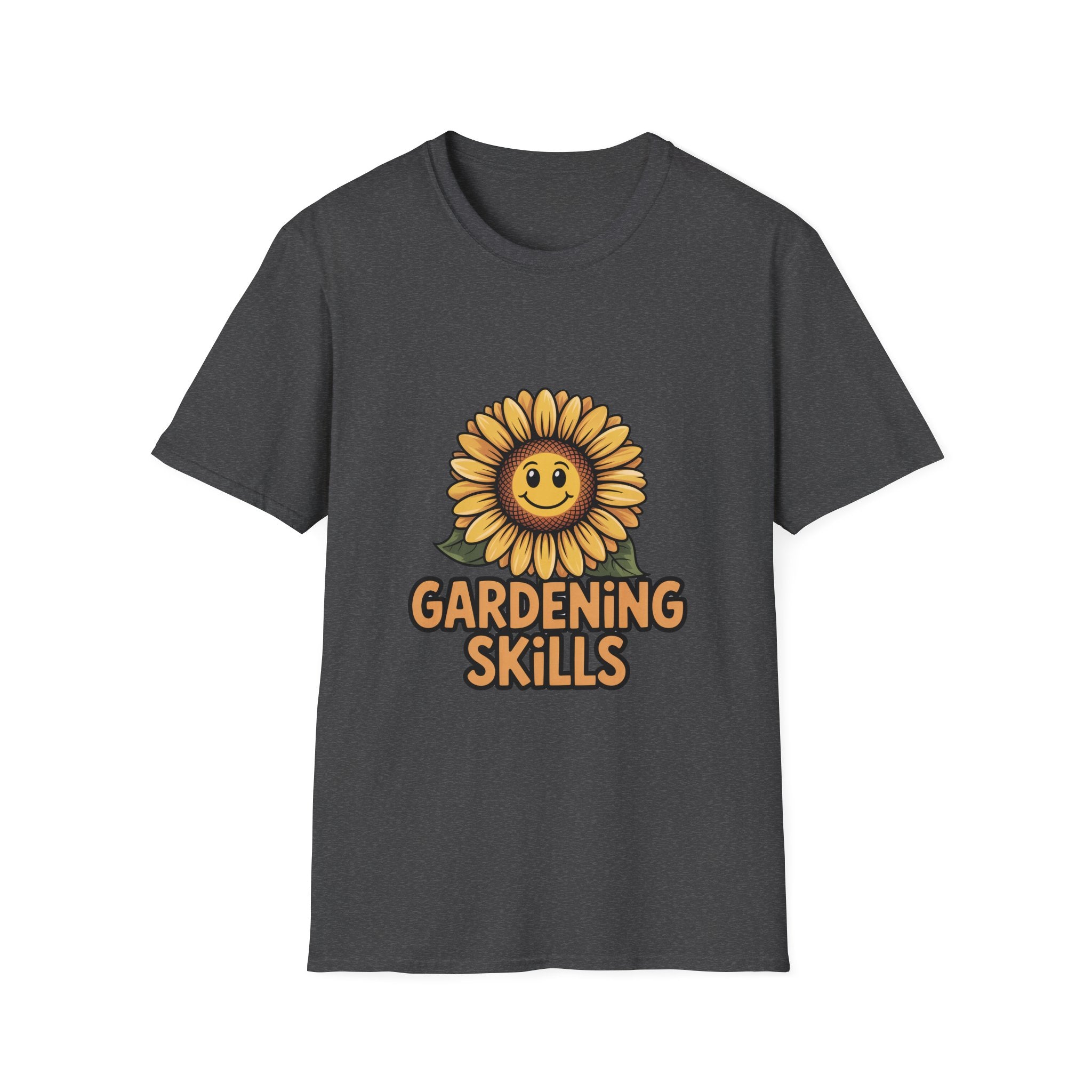 Gardening Skills T-Shirt — Cute Smiling Sunflower Garden Tee