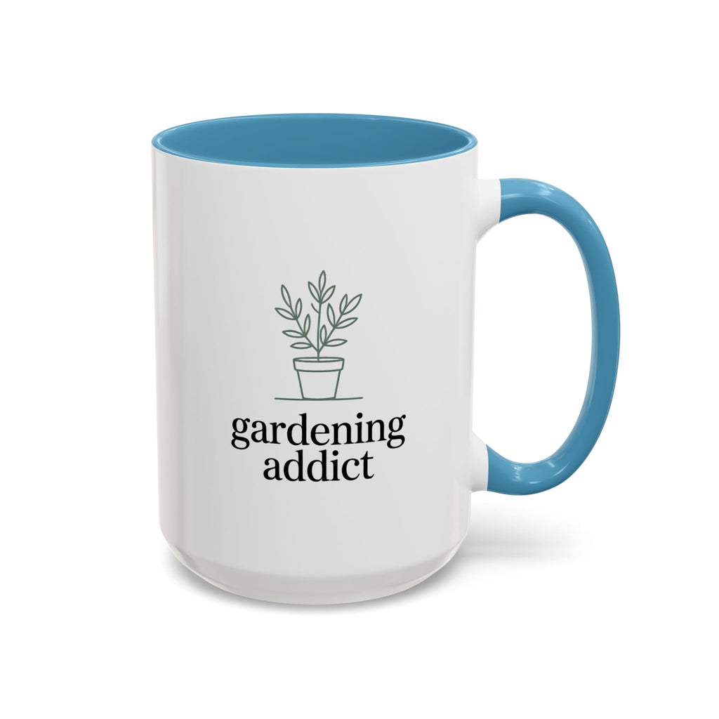 Gardening Addict Accent Coffee Mug — Plant Lover Ceramic Mug (11/15oz)