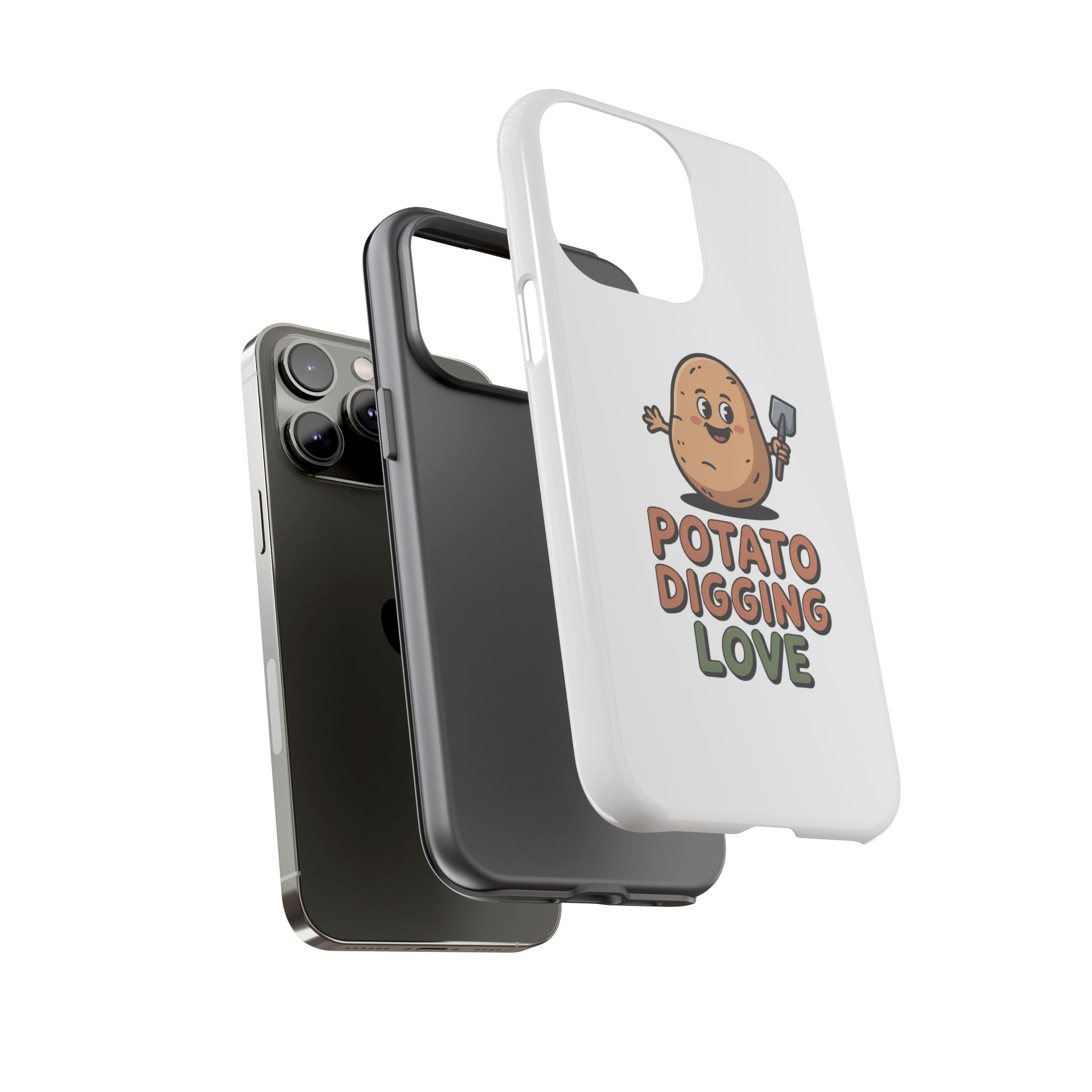 Phone Case — "Potato Digging Love" Cute Gardening Cartoon Protective Cover
