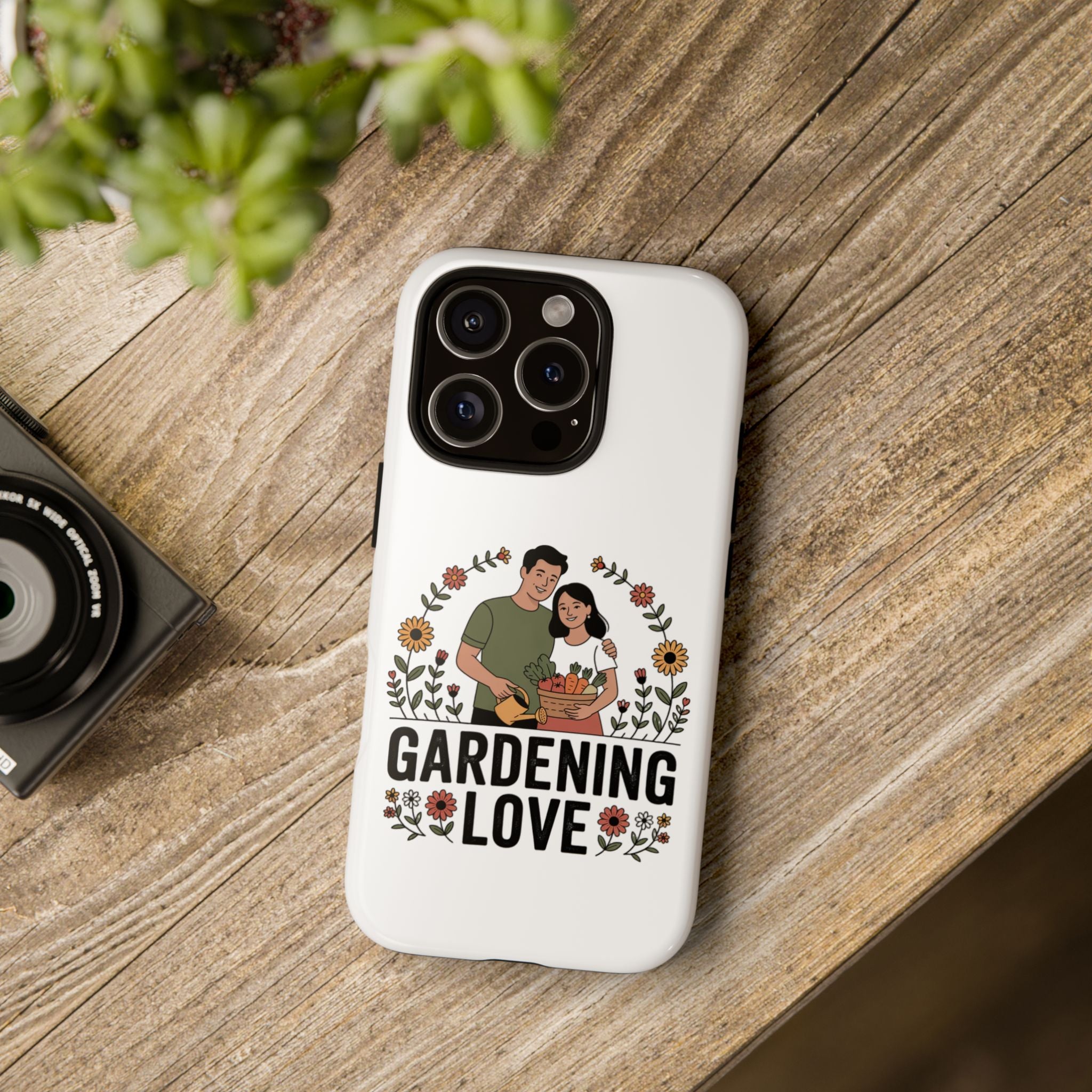 Gardening Love Phone Case — Floral Couple Protective Phone Cover