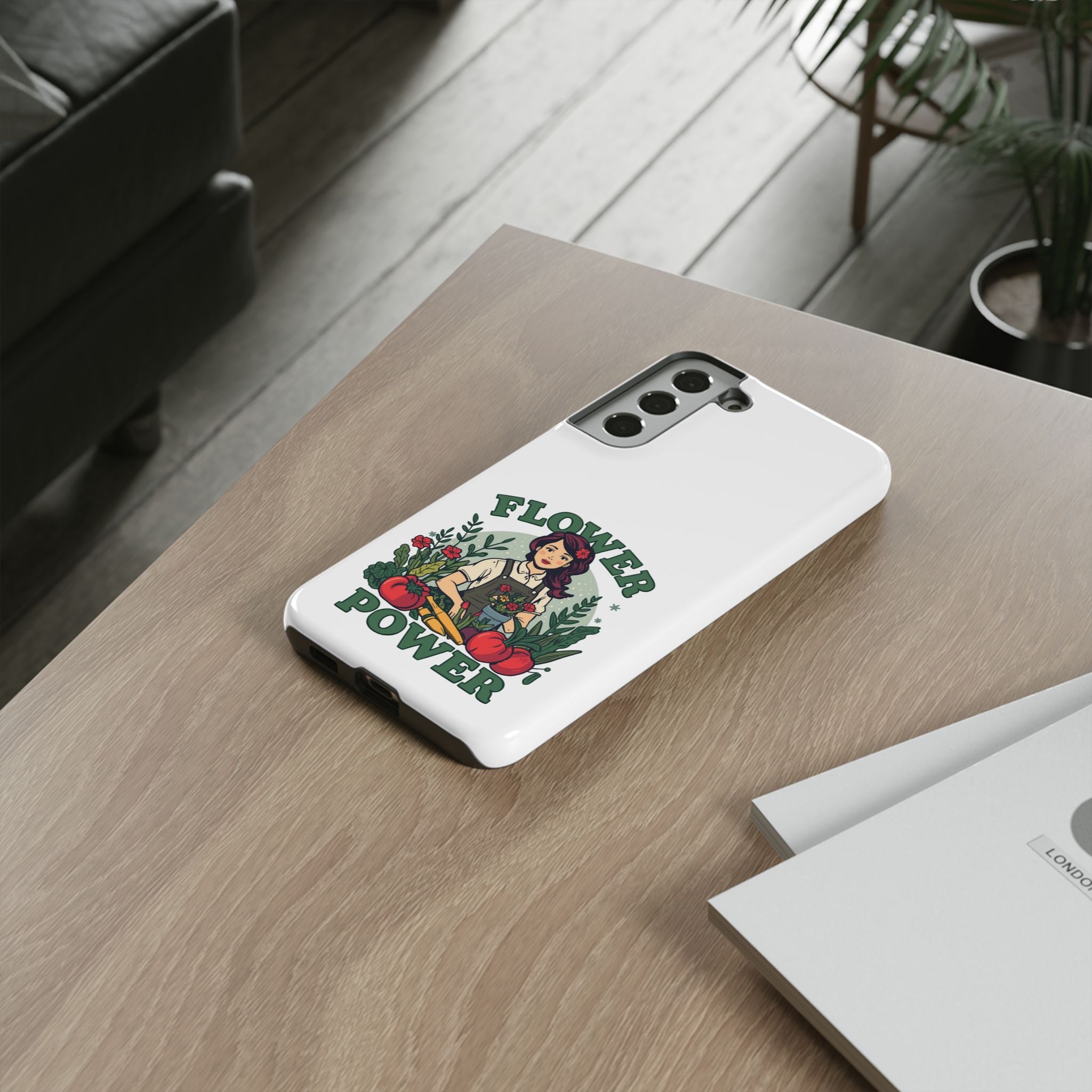 Phone Case - 'Flower Power' Retro Gardener Floral Protective Case