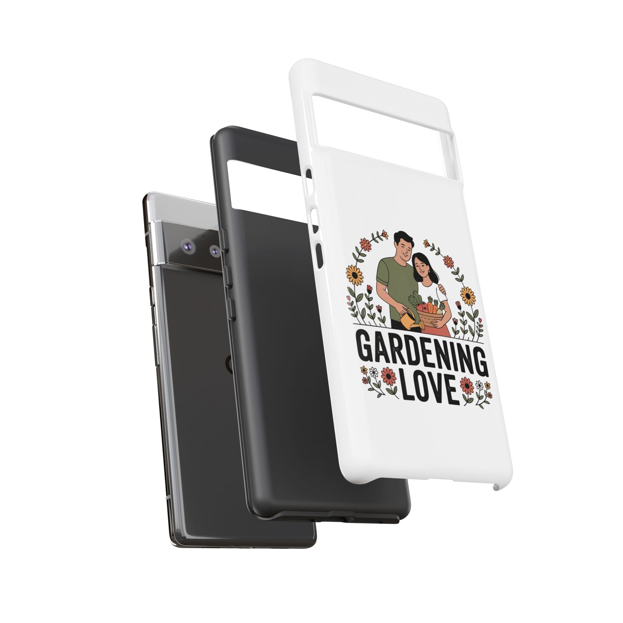 Gardening Love Phone Case — Floral Couple Protective Phone Cover
