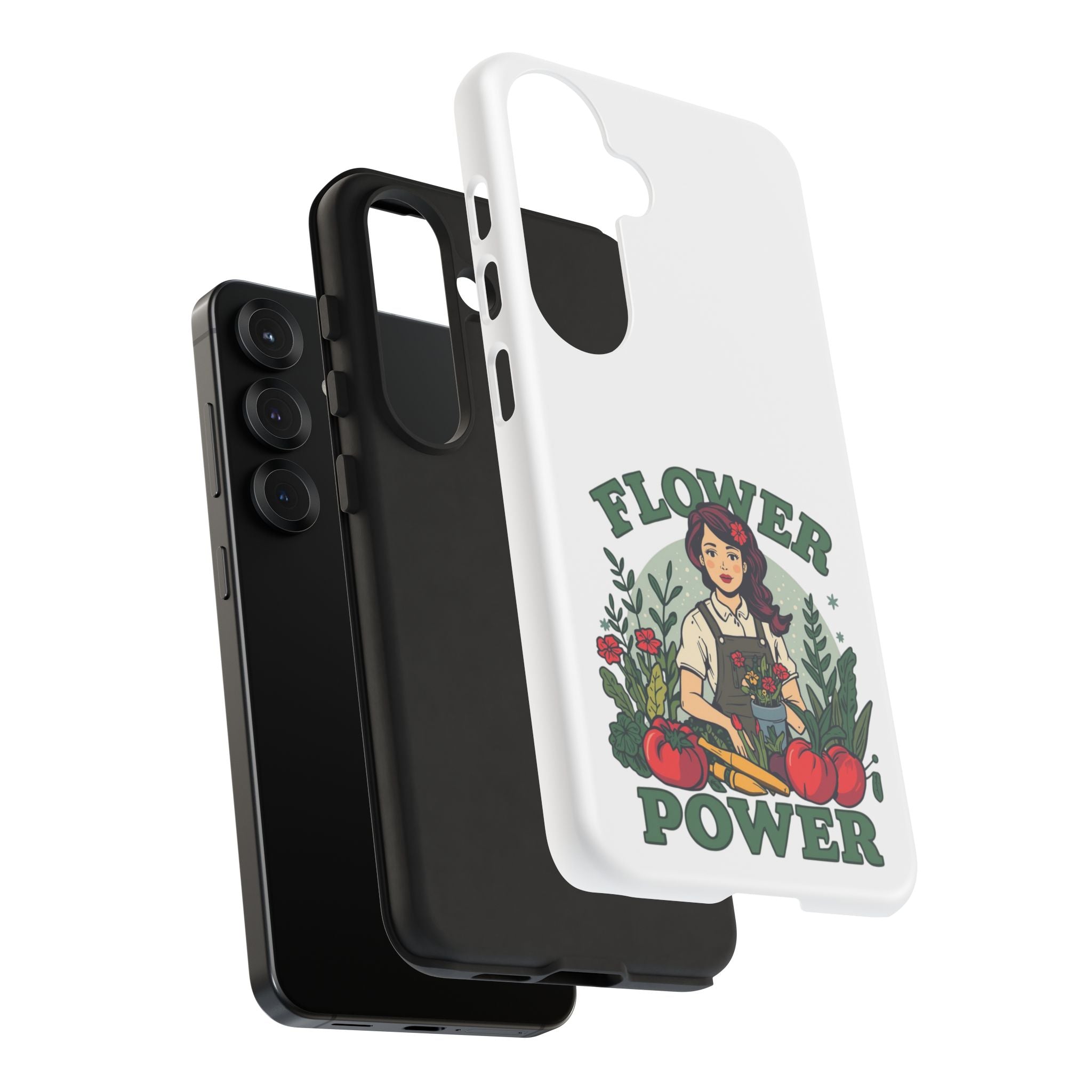 Phone Case - 'Flower Power' Retro Gardener Floral Protective Case