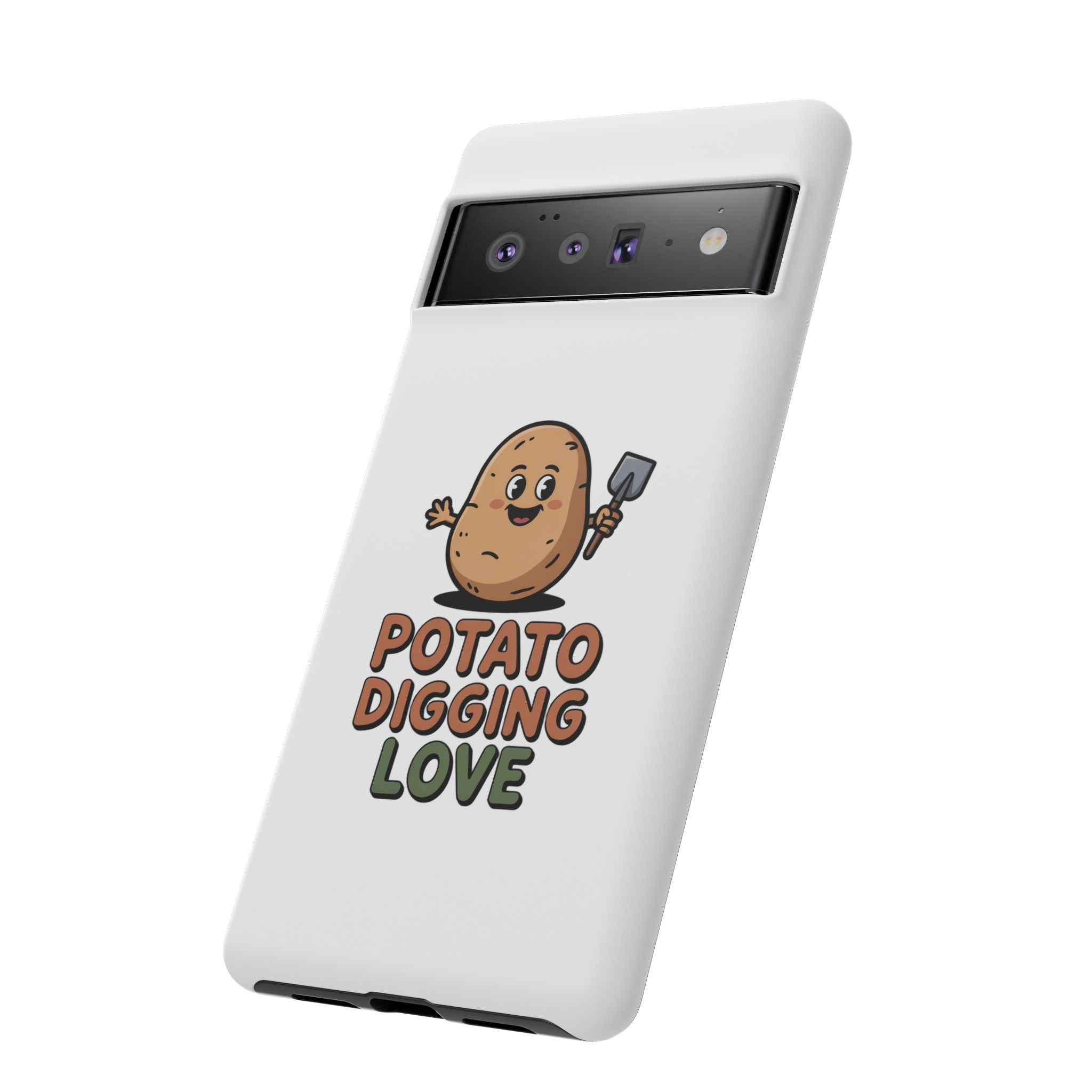 Phone Case — "Potato Digging Love" Cute Gardening Cartoon Protective Cover