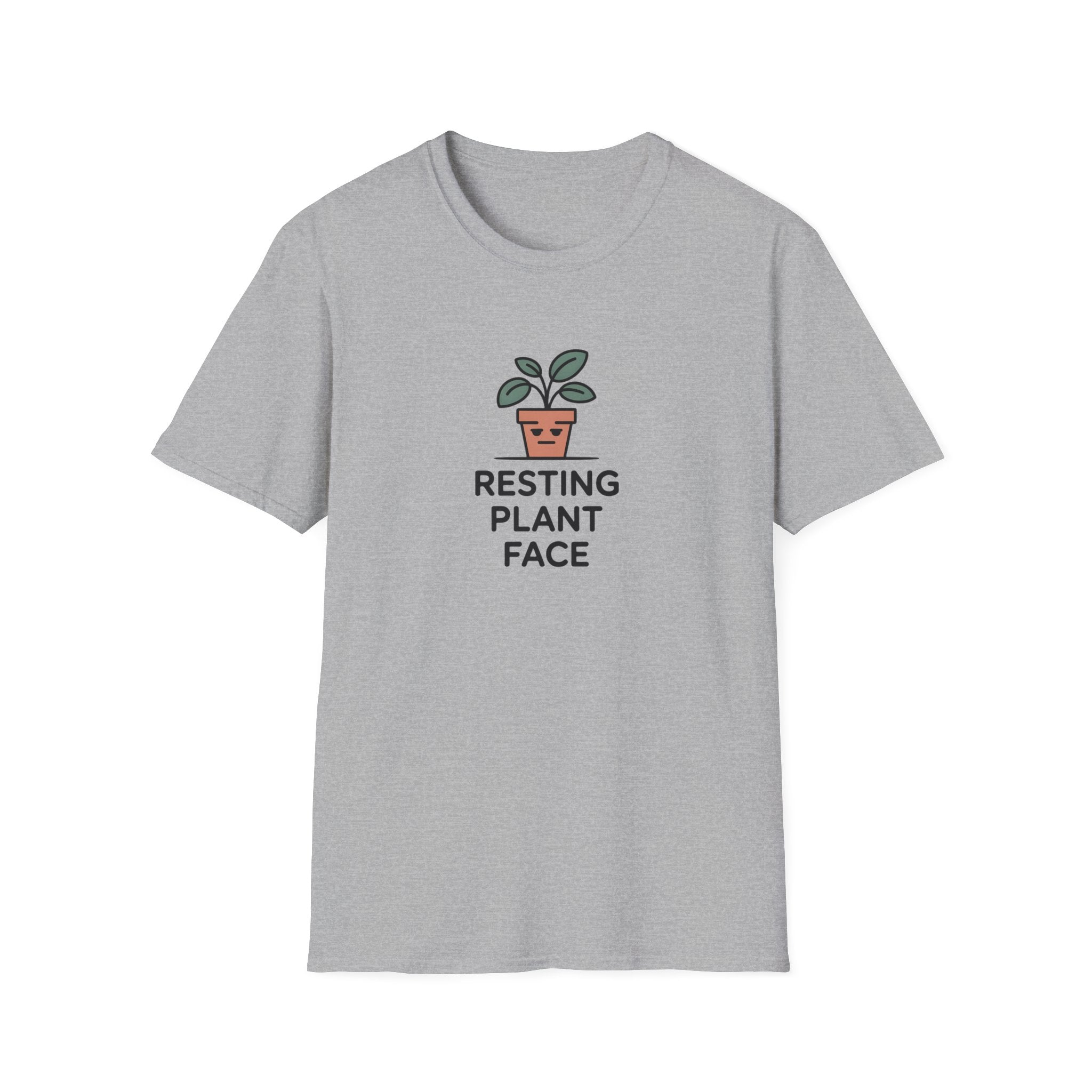 Resting Plant Face T-Shirt — Cute Plant Lover Graphic Tee