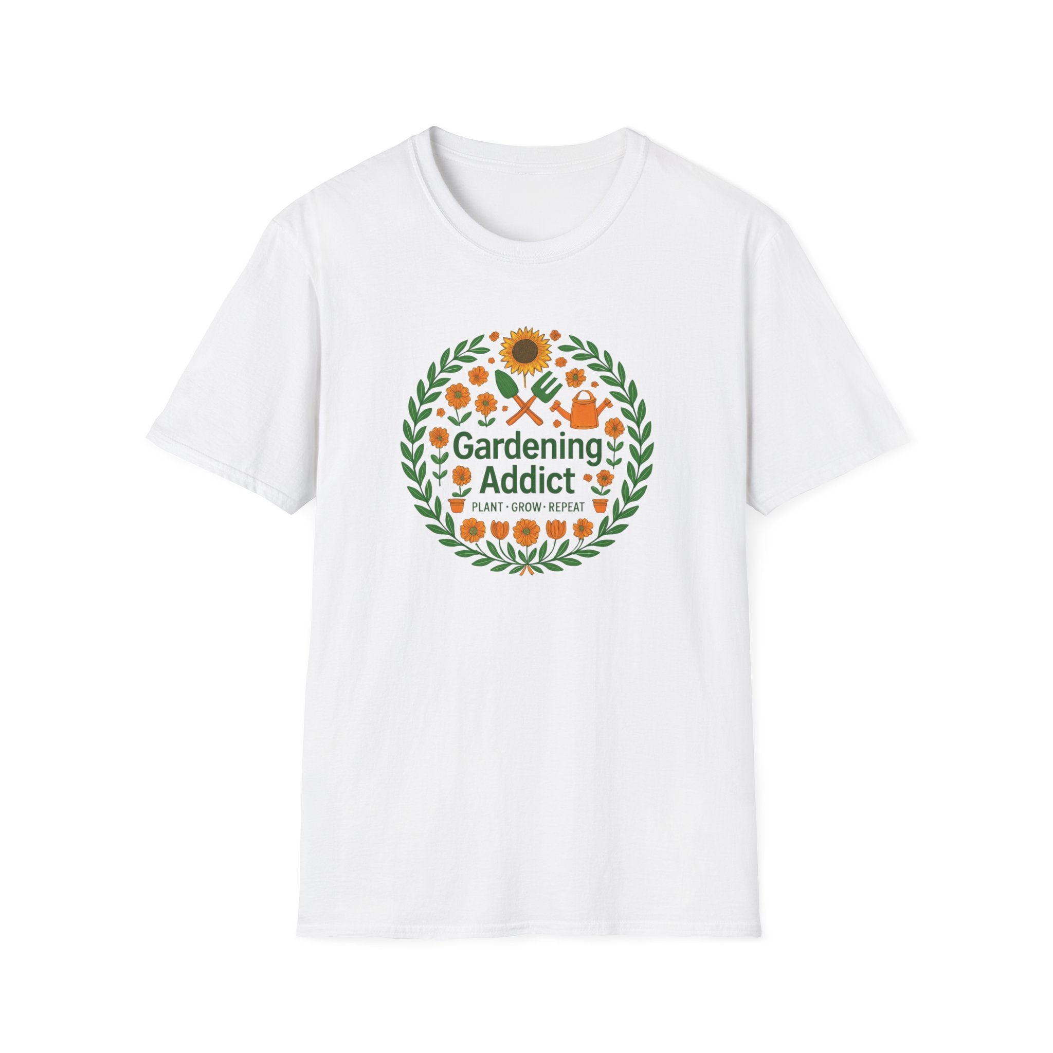 Gardening Addict T-Shirt — Plant Grow Repeat Graphic Tee