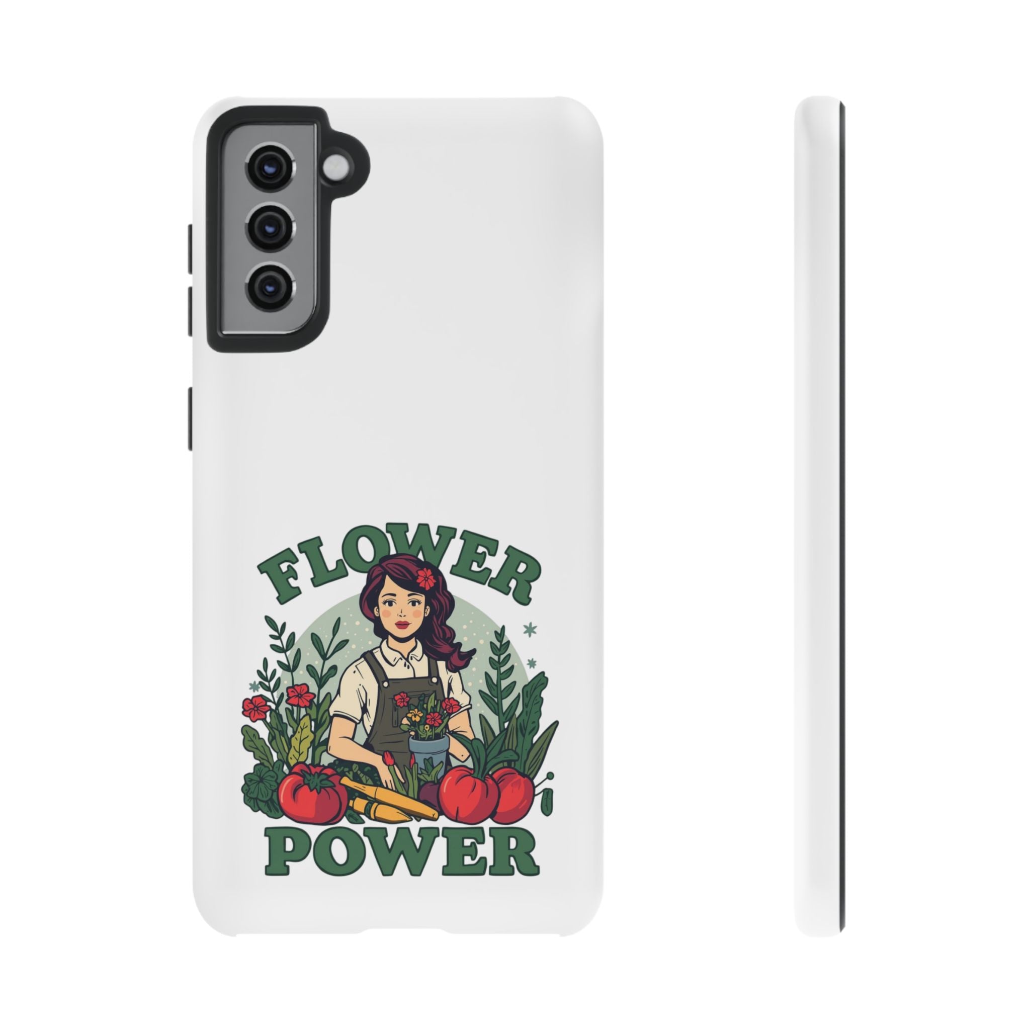 Phone Case - 'Flower Power' Retro Gardener Floral Protective Case