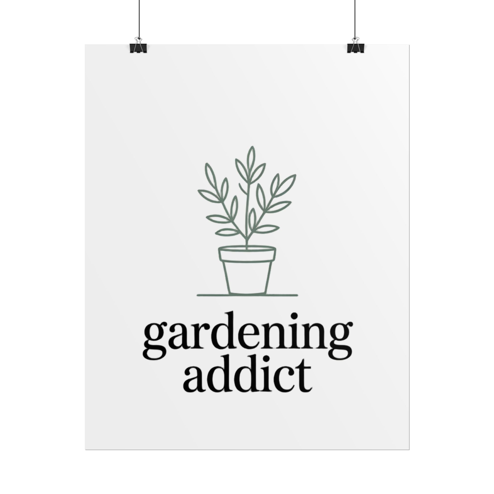 Rolled Poster — 'gardening addict' Minimal Plant Art Poster