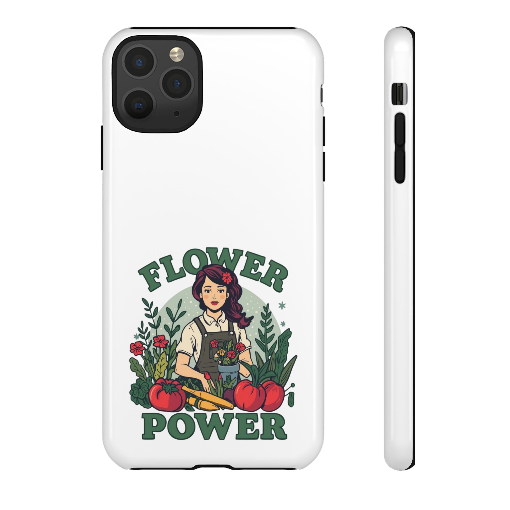 Phone Case - 'Flower Power' Retro Gardener Floral Protective Case