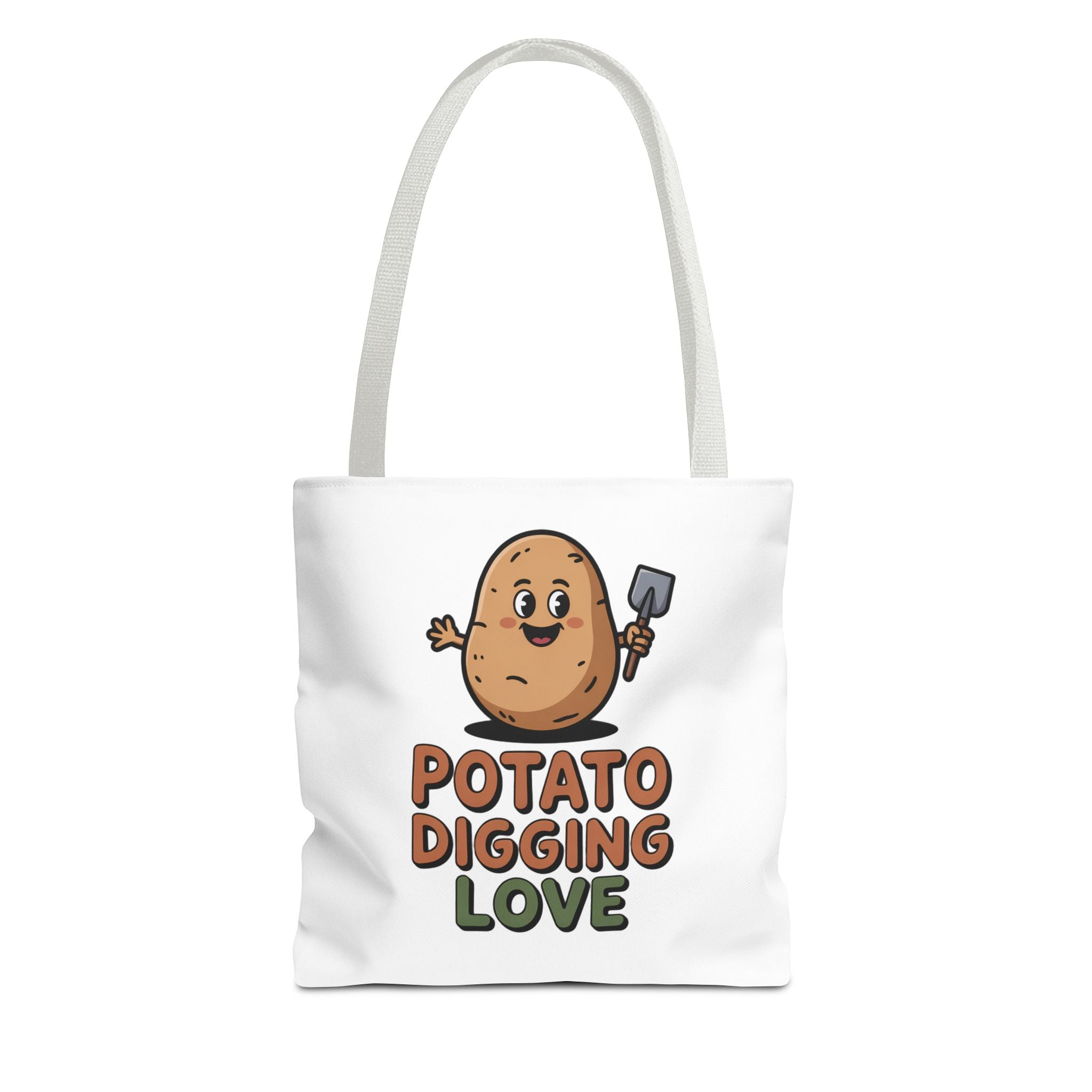 Potato Digging Love Tote Bag — Cute Gardening Potato Cartoon Shopper