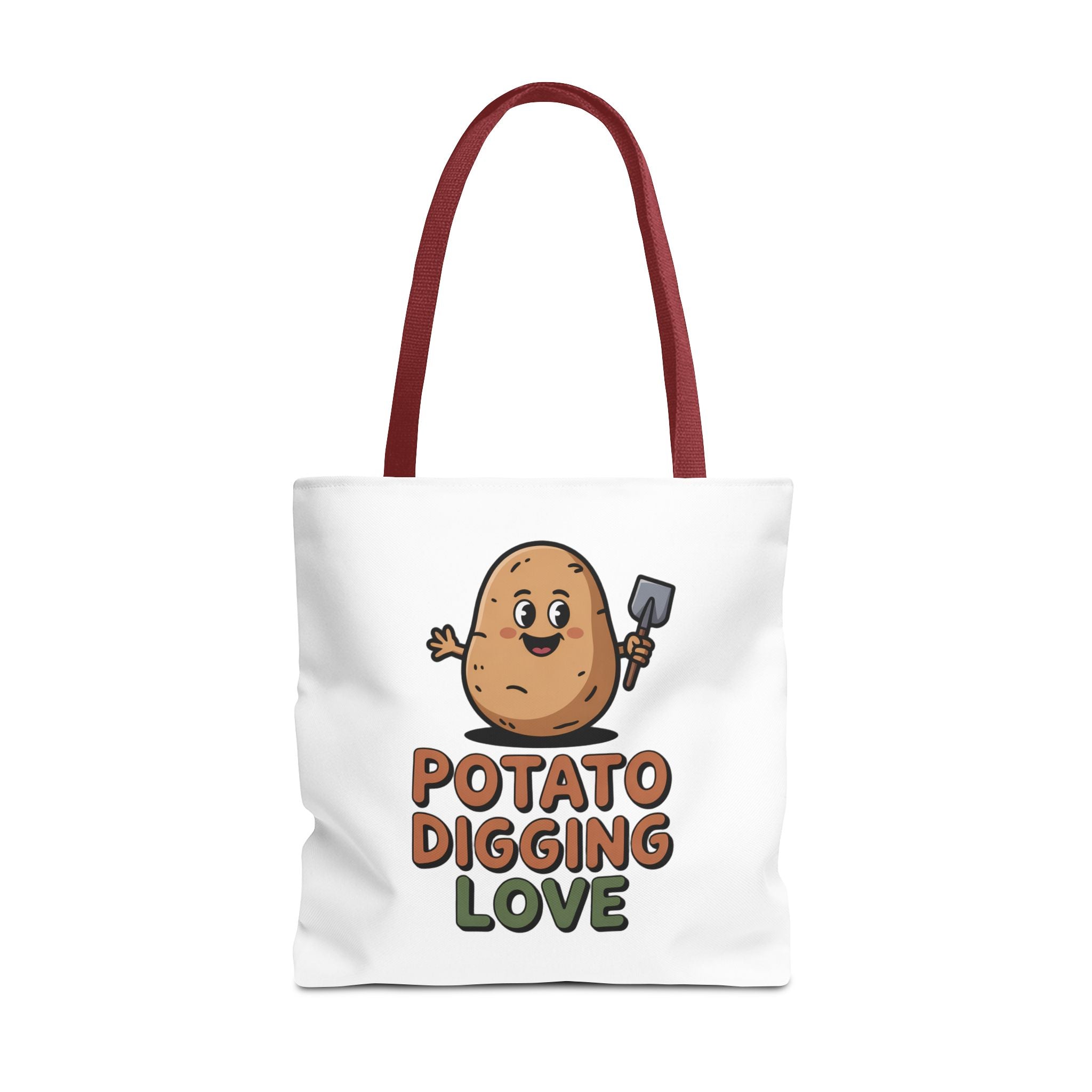 Potato Digging Love Tote Bag — Cute Gardening Potato Cartoon Shopper