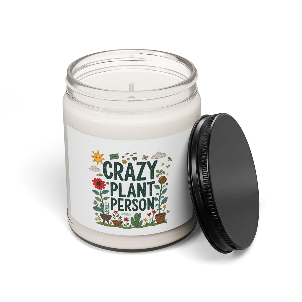 Crazy Plant Person Scented Soy Candle — 9oz Aromatherapy Candle for Plant Lovers