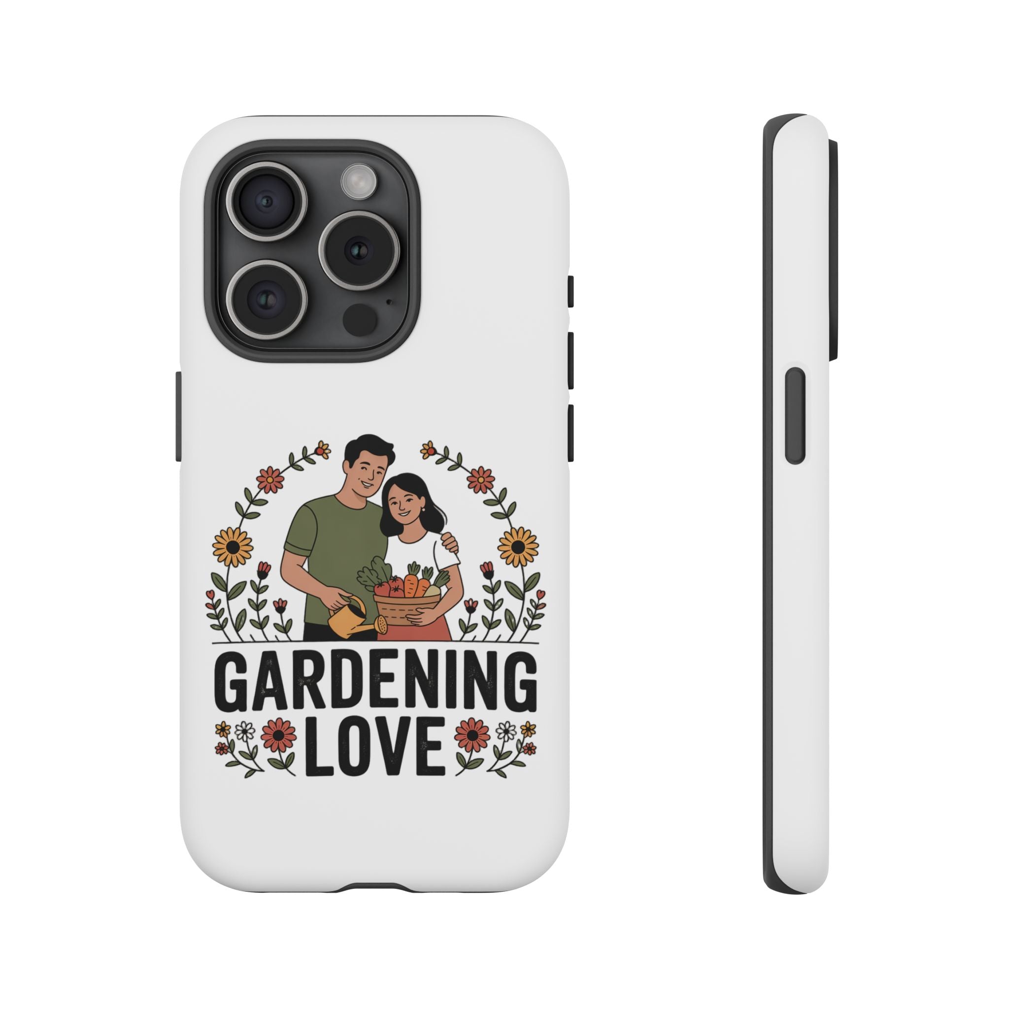 Gardening Love Phone Case — Floral Couple Protective Phone Cover