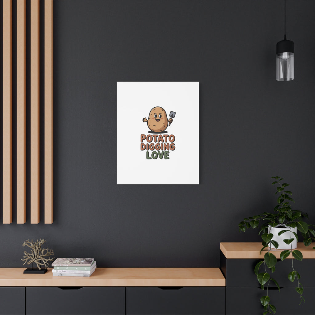 Potato Digging Love Canvas Print