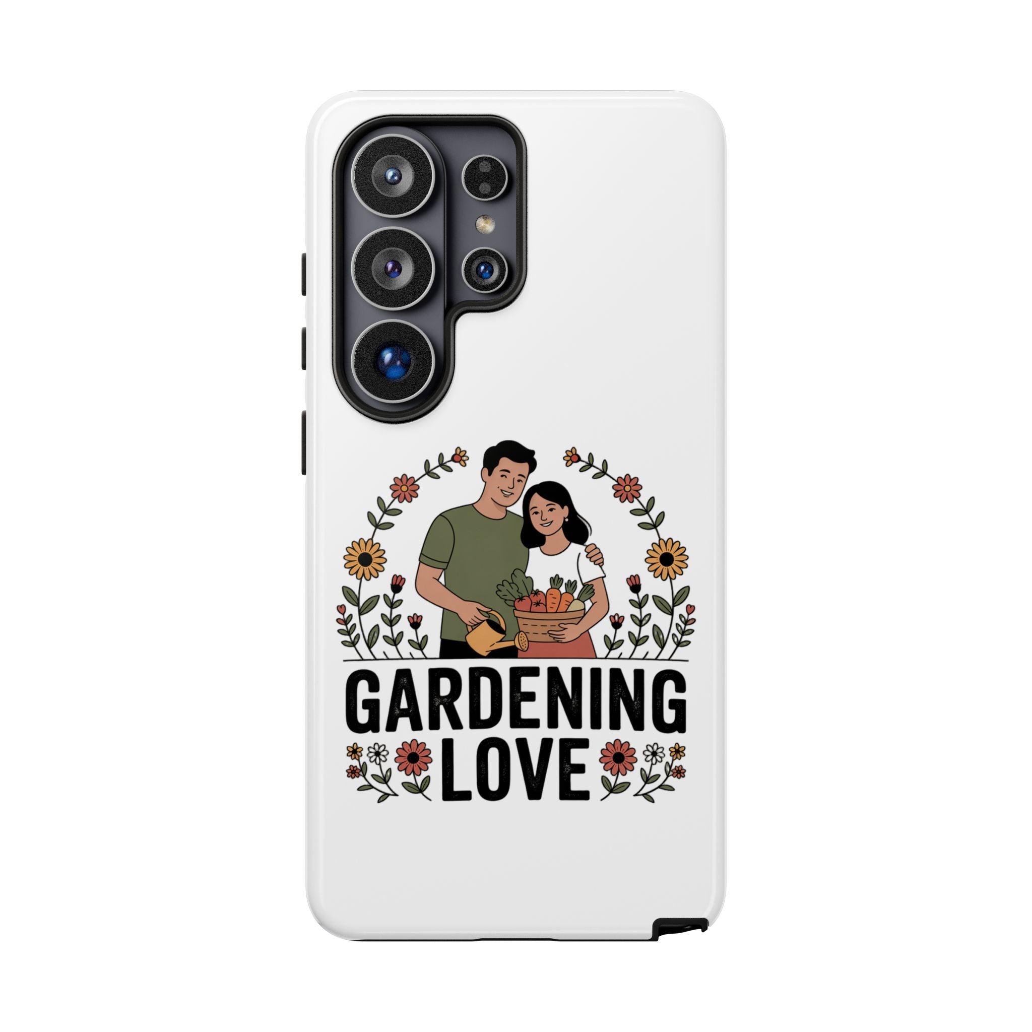 Gardening Love Phone Case — Floral Couple Protective Phone Cover