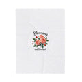 Blooming and Beautiful Plush Blanket — Floral Velveteen Throw for Mothers & Spring Gifts