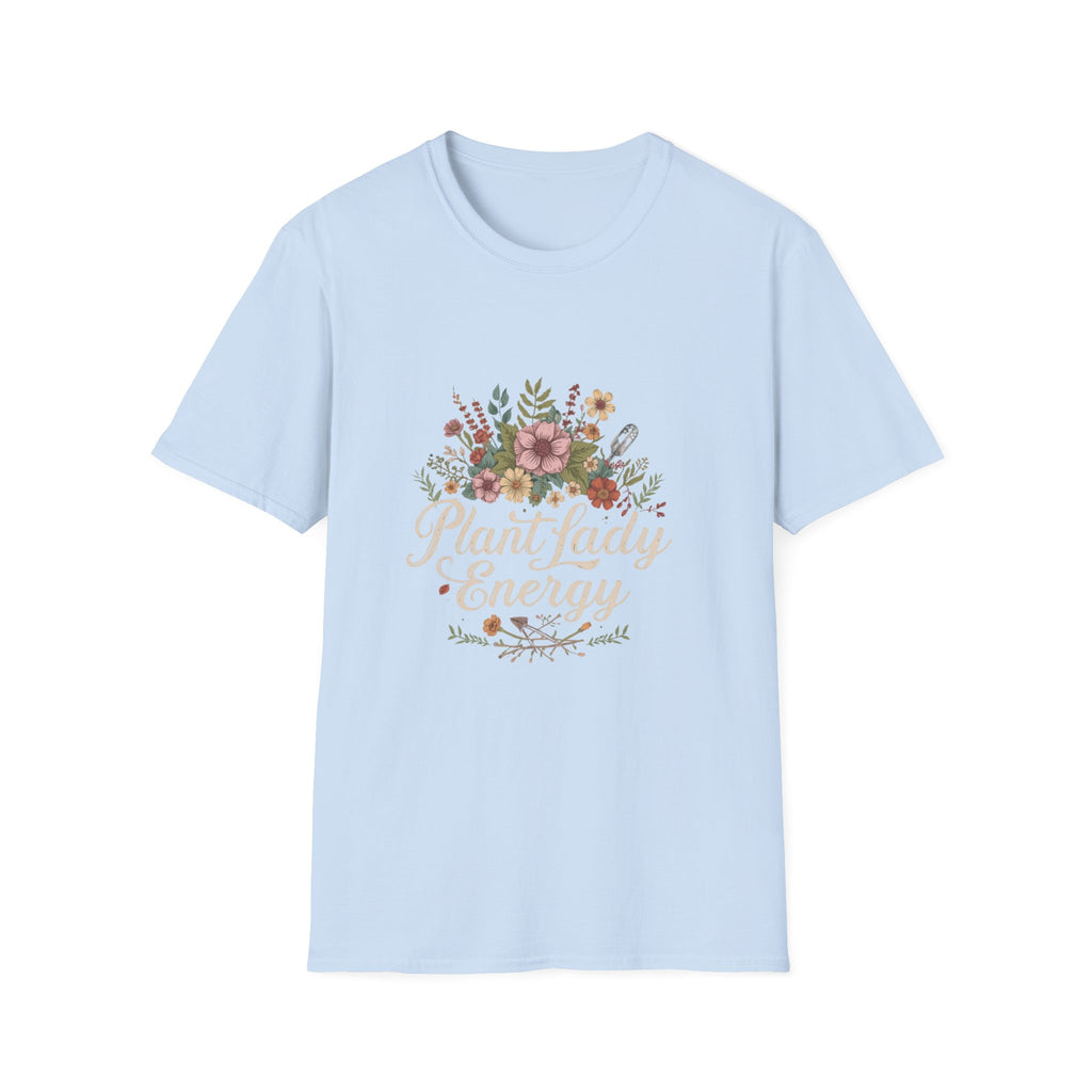 Delicate Floral T-Shirt - “Plant Lady Energy"