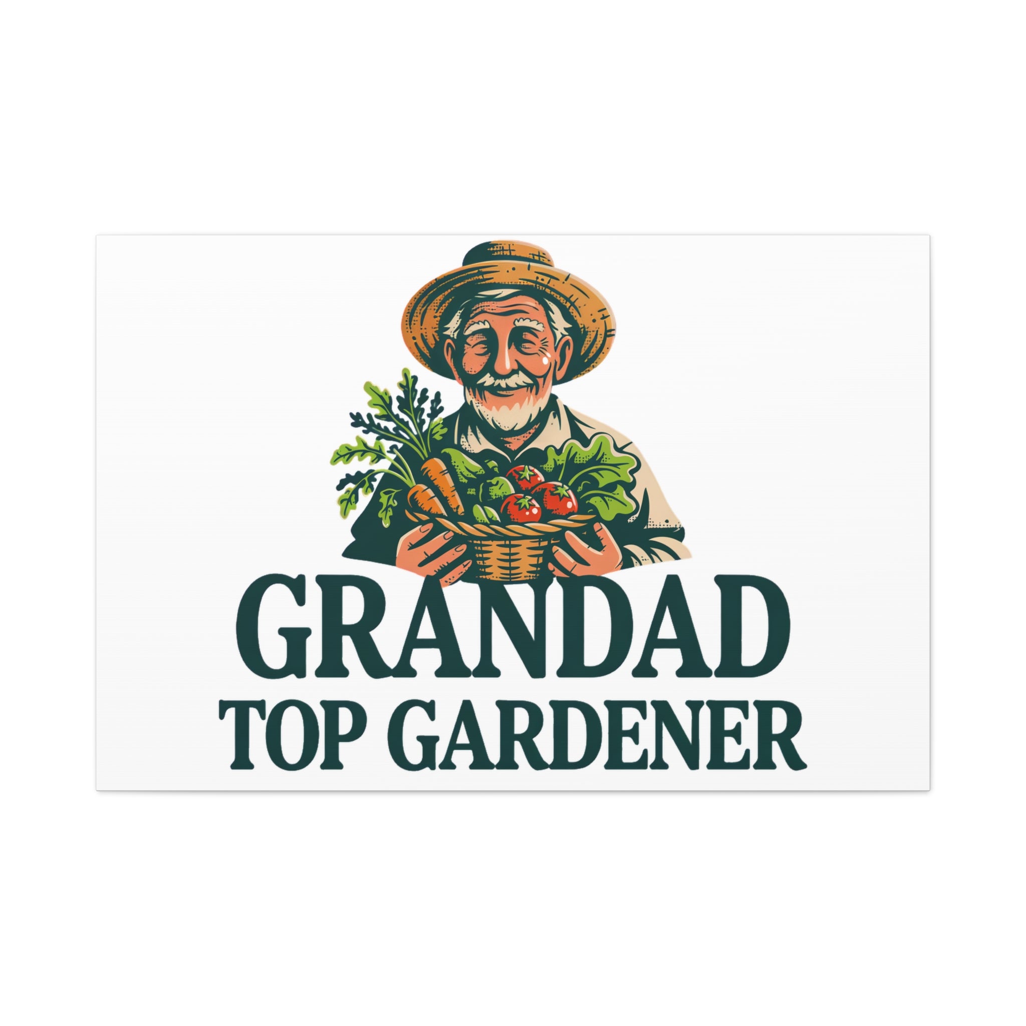 Grandad Top Gardener Canvas – Stretched Matte Wall Art