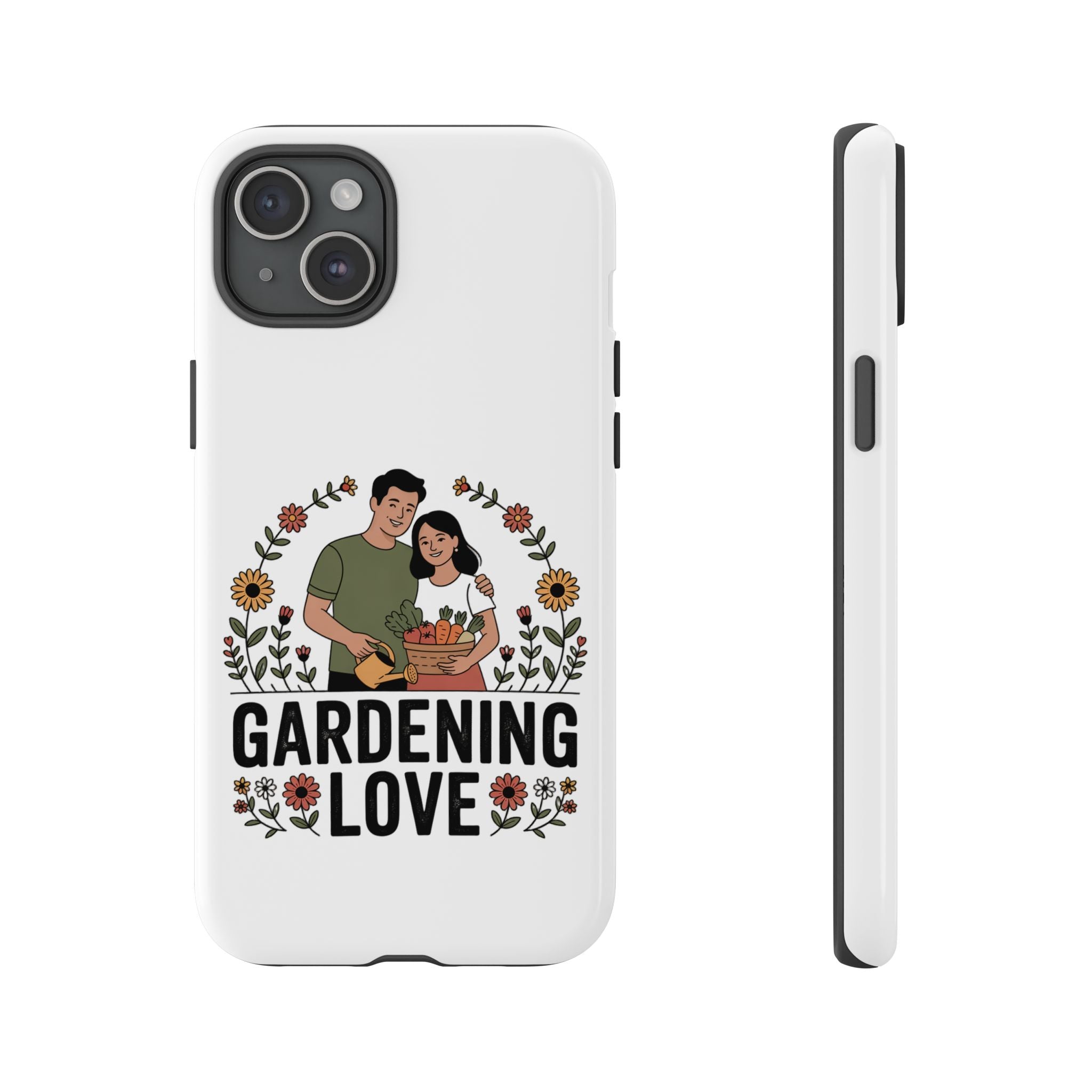 Gardening Love Phone Case — Floral Couple Protective Phone Cover
