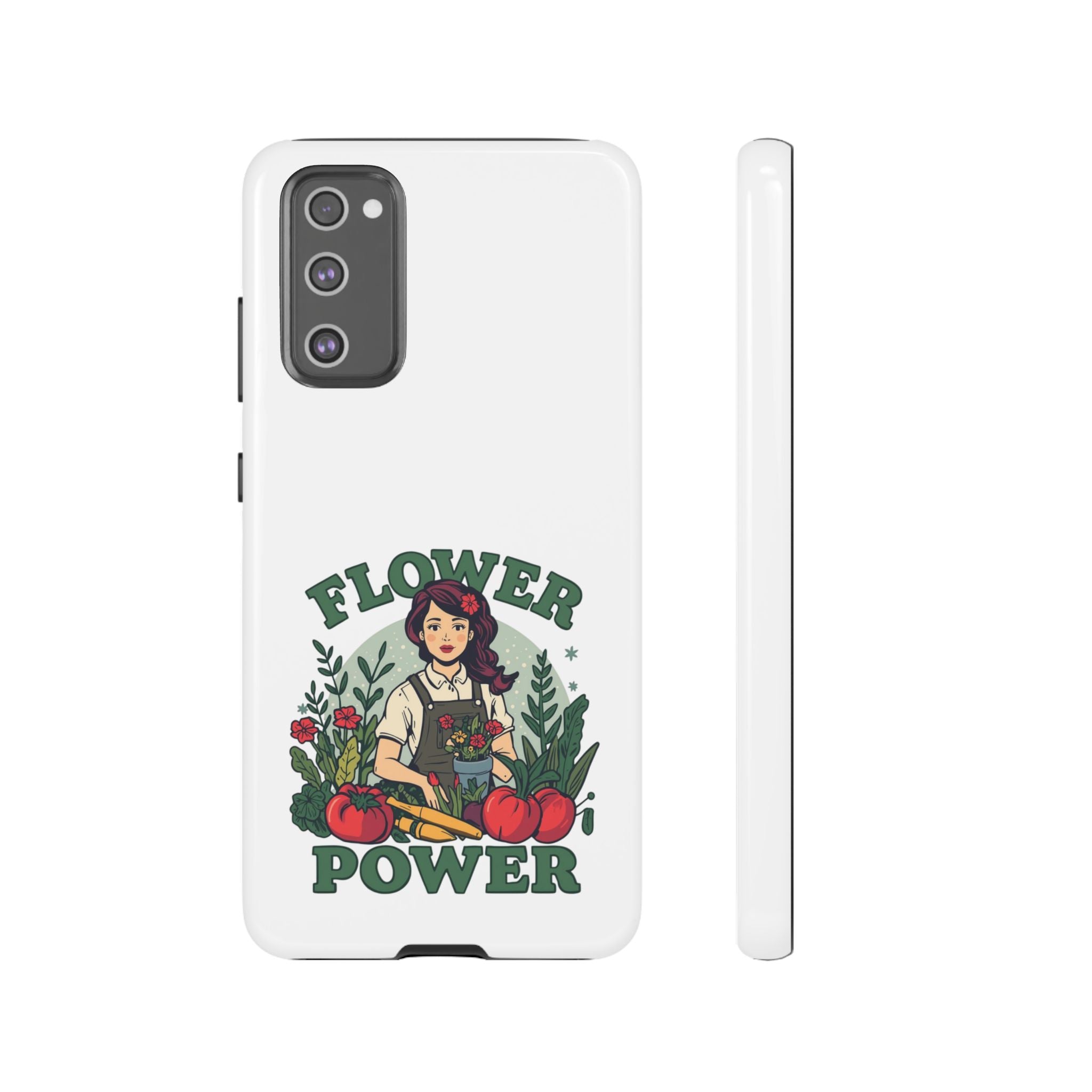 Phone Case - 'Flower Power' Retro Gardener Floral Protective Case
