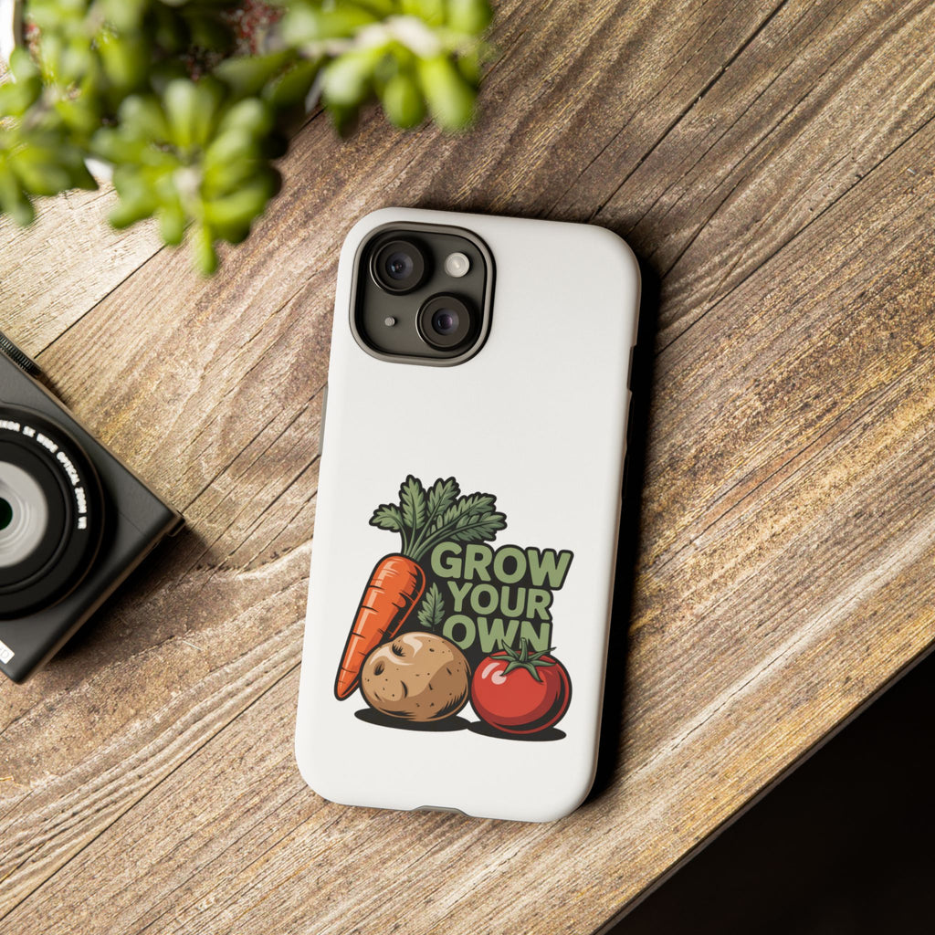 Grow Your Own Vegetables Phone Case — Gardening Carrot Potato Tomato Design
