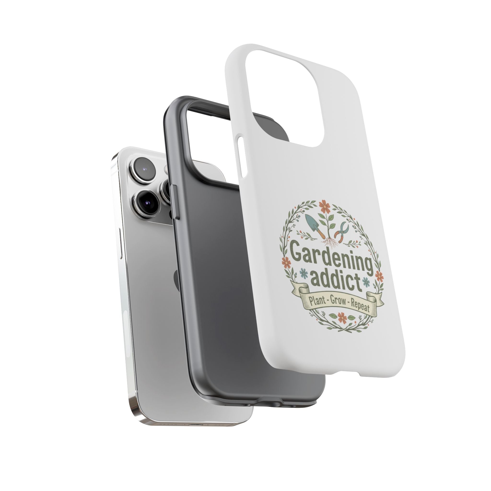 Phone Case — Gardening Addict "Plant • Grow • Repeat" Floral Garden Phone Cover