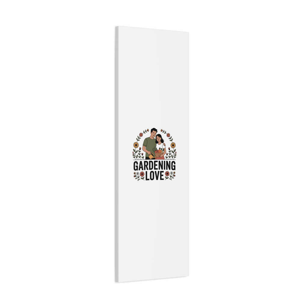 Gardening Love Canvas Print — Couple Gardening Wall Art