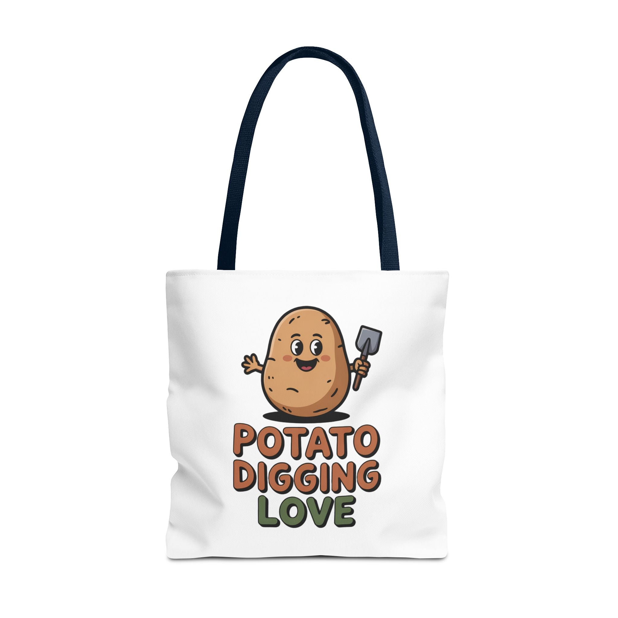 Potato Digging Love Tote Bag — Cute Gardening Potato Cartoon Shopper