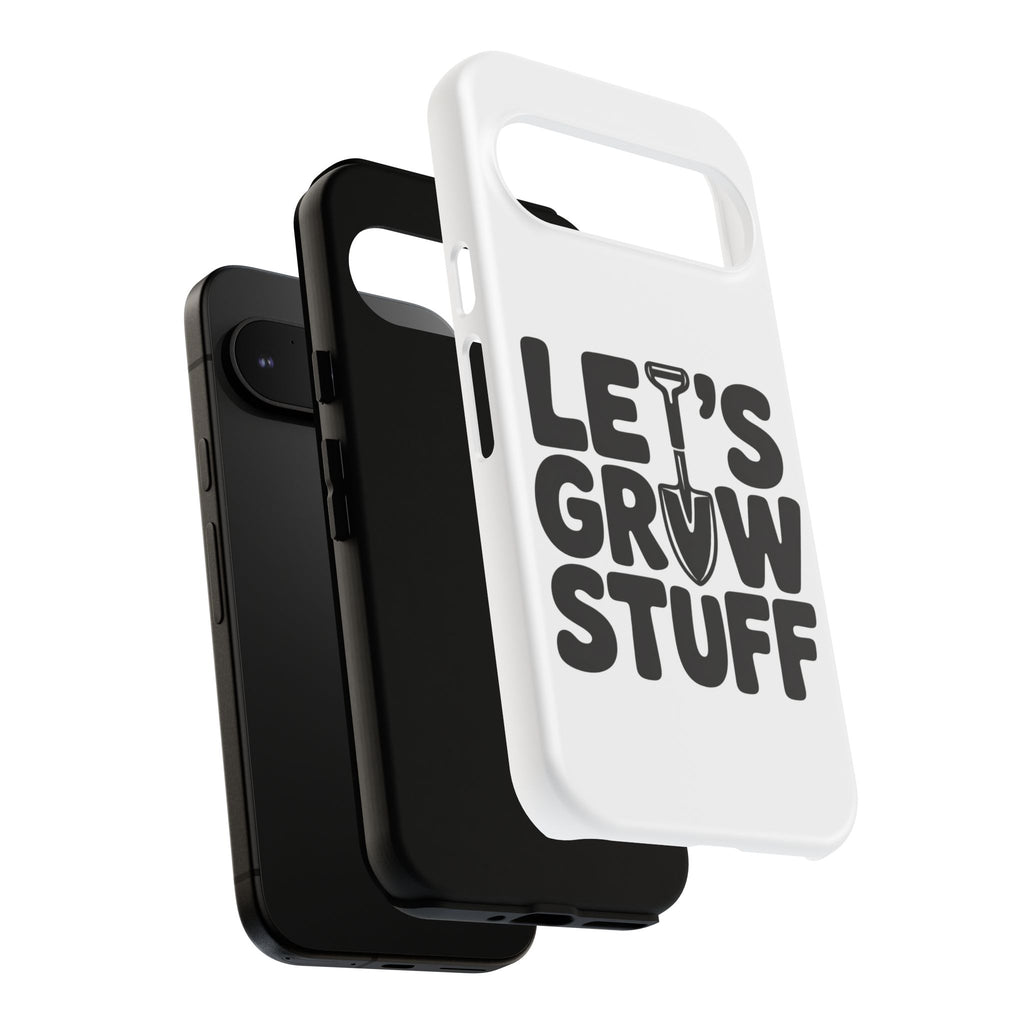 Phone Case - "Let's Grow Stuff" Gardening Shovel Design