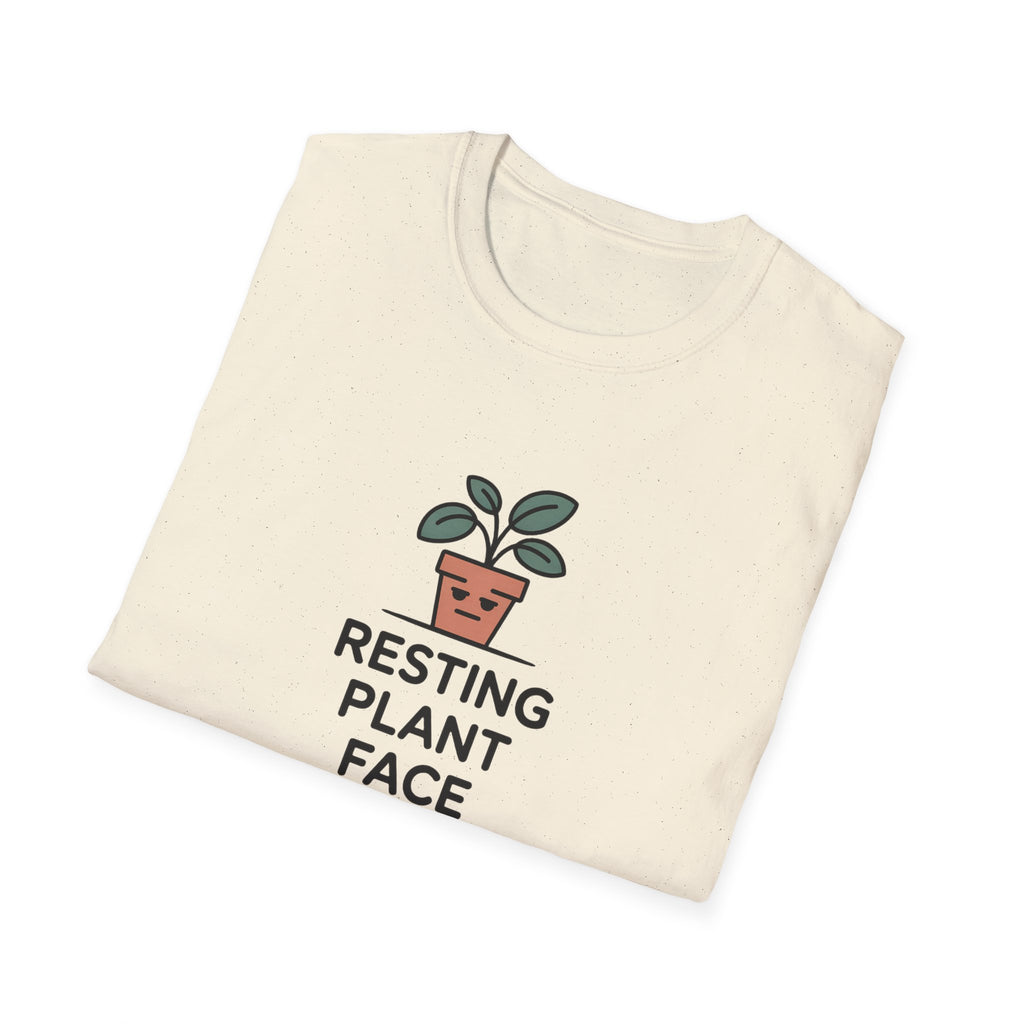 Resting Plant Face T-Shirt — Cute Plant Lover Graphic Tee