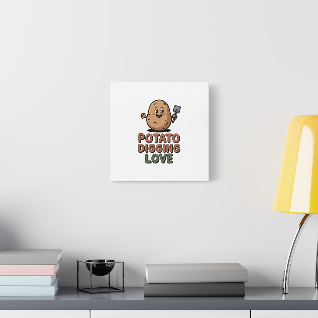 Potato Digging Love Canvas Print