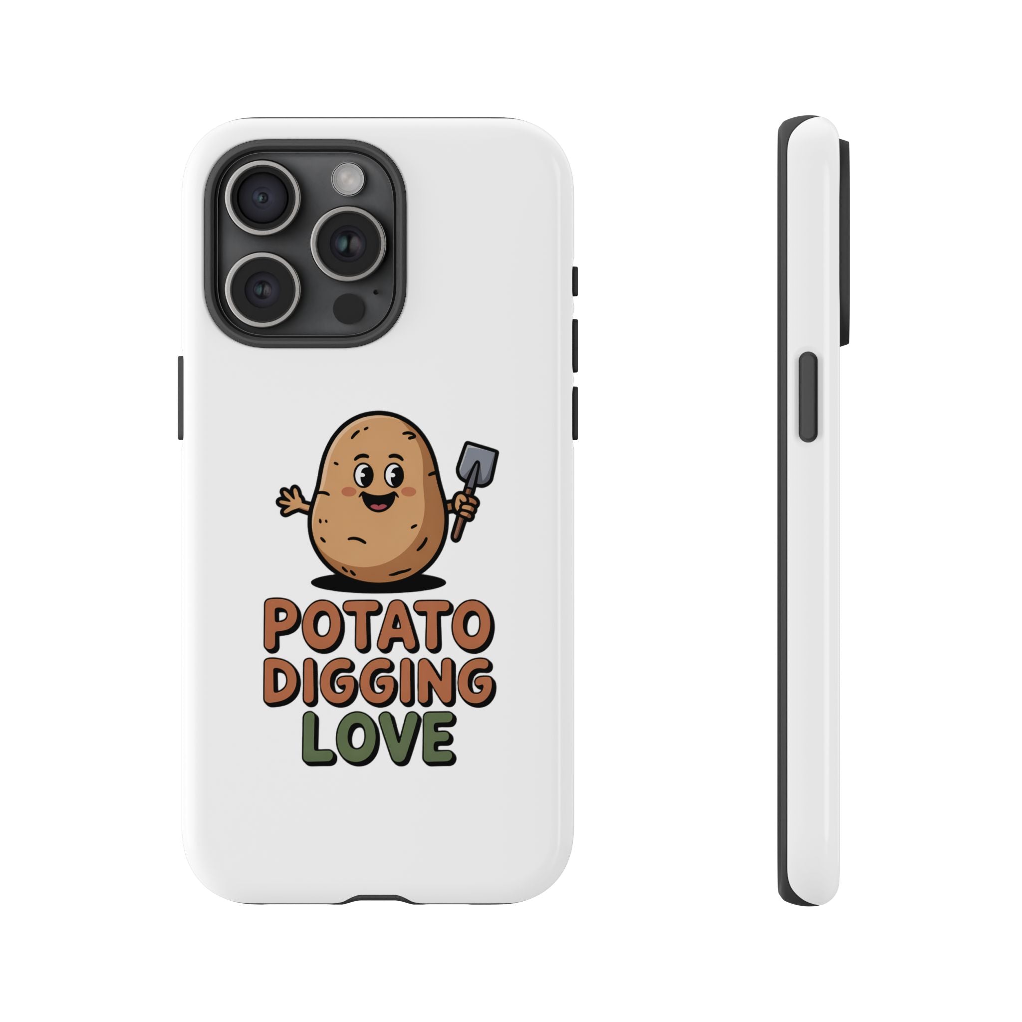 Phone Case — "Potato Digging Love" Cute Gardening Cartoon Protective Cover