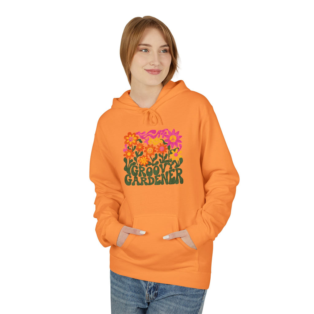 Gardener Hoodie – Retro Floral “Groovy Gardener” Pullover