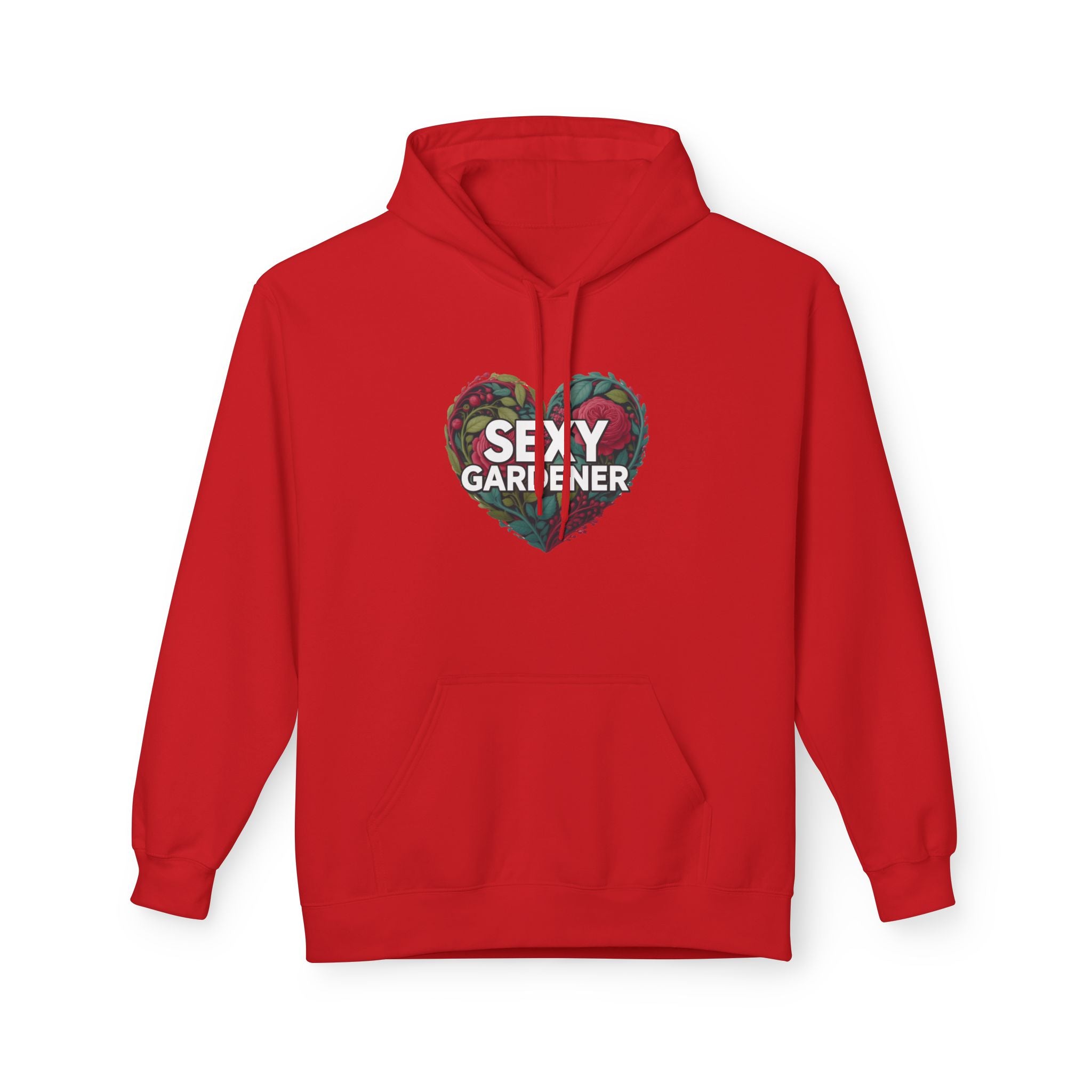 Sexy Gardener Heart Hoodie - Floral Split Heart Graphic Sweatshirt
