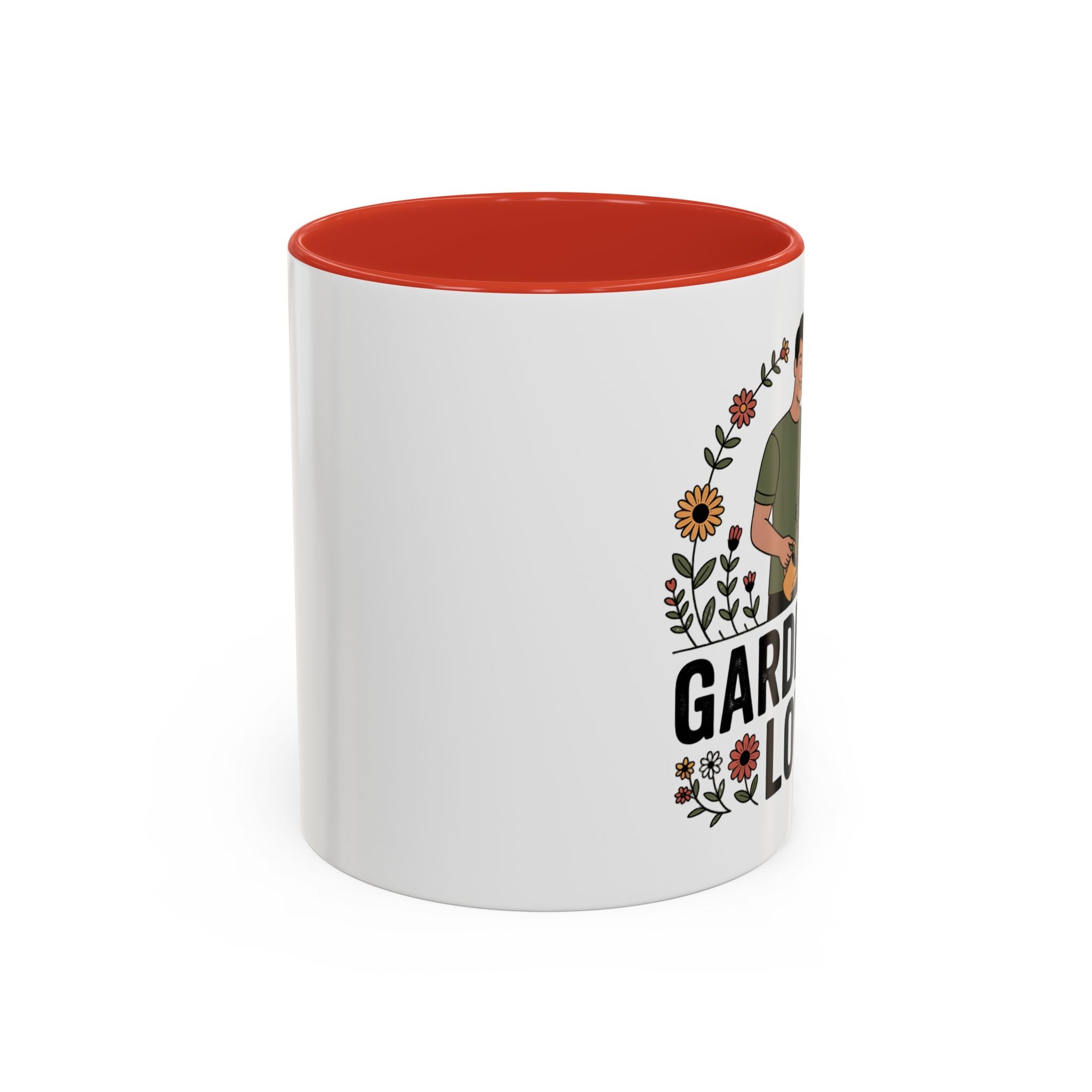 Gardening Love Accent Coffee Mug – Cute Couple Floral Gardeners (11/15oz)