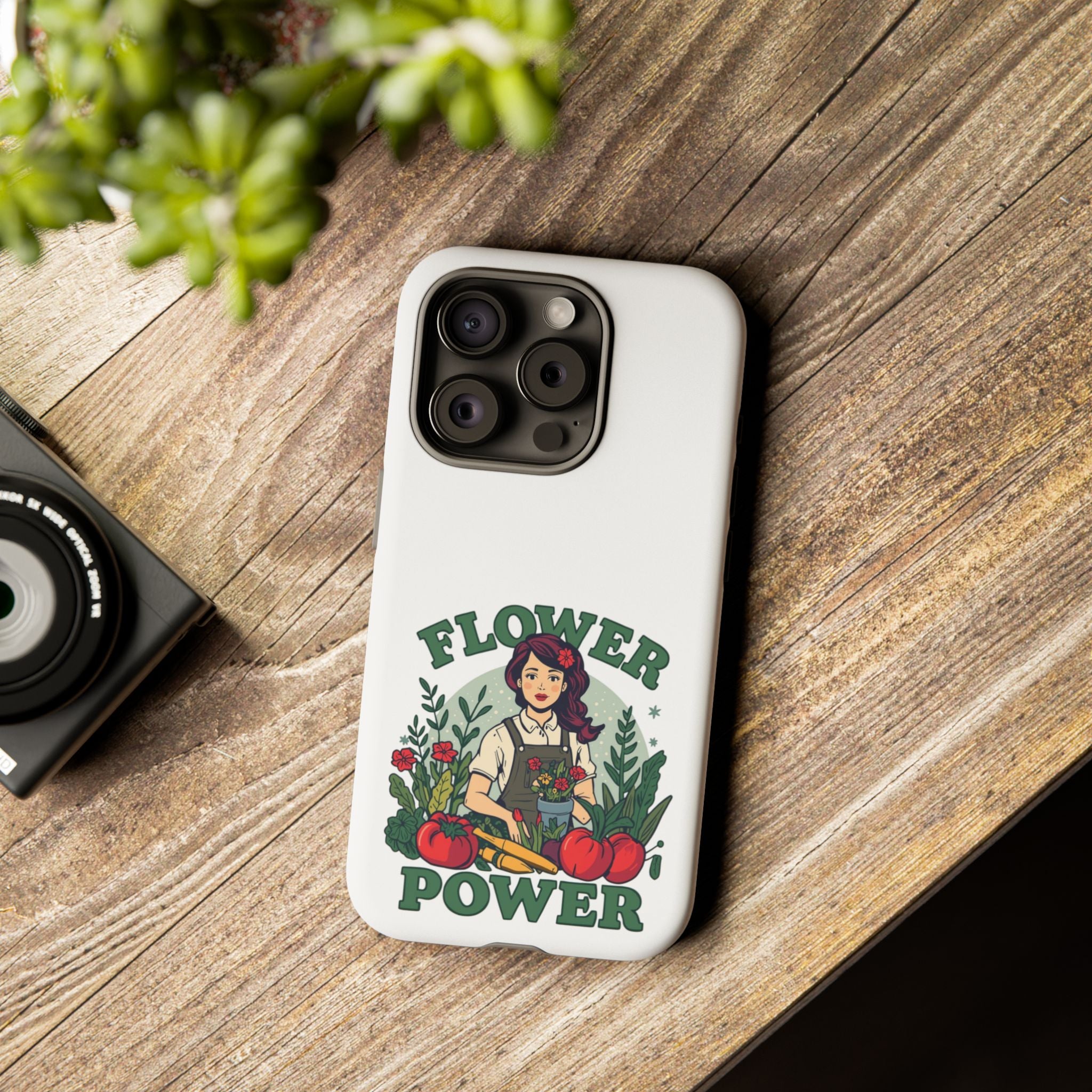 Phone Case - 'Flower Power' Retro Gardener Floral Protective Case