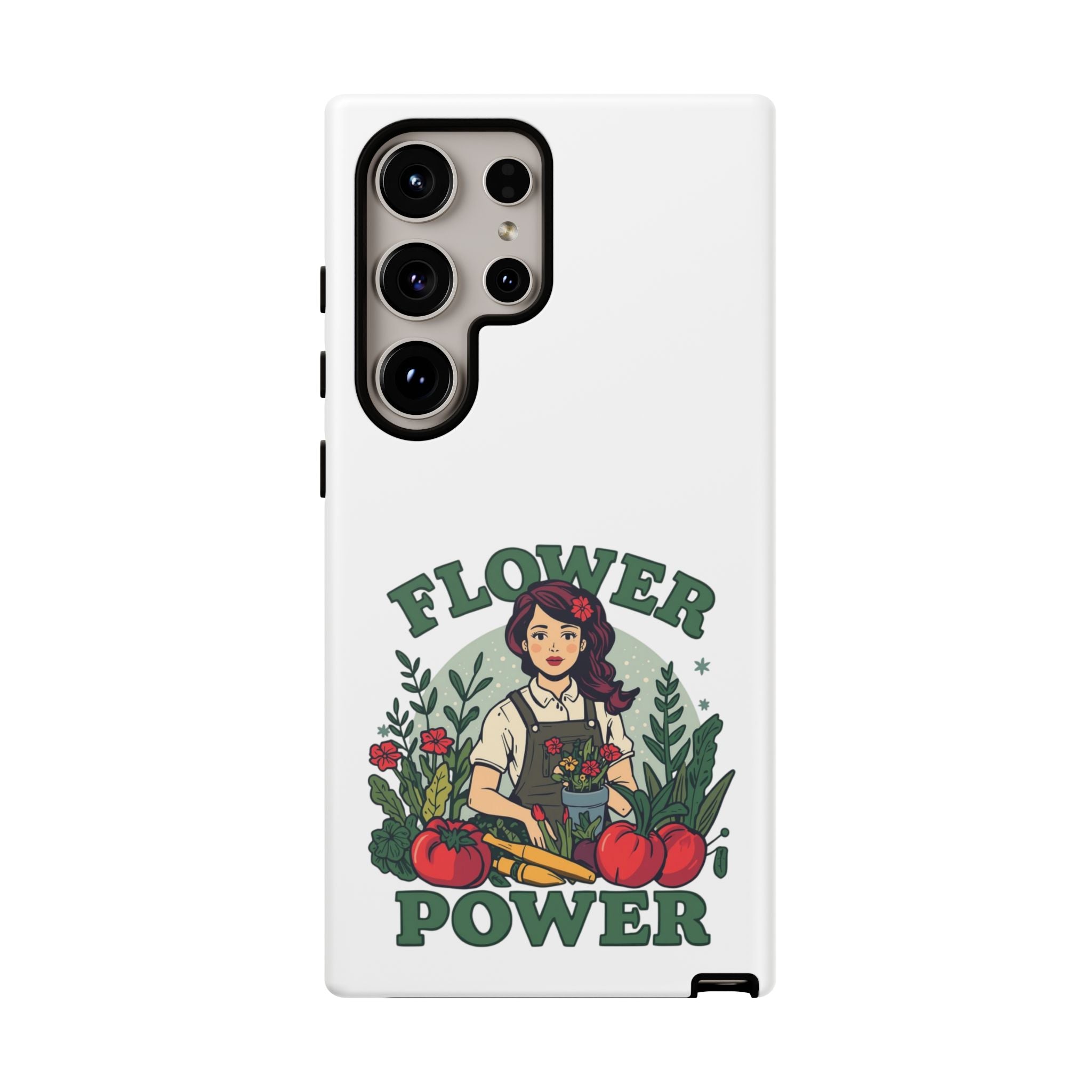 Phone Case - 'Flower Power' Retro Gardener Floral Protective Case