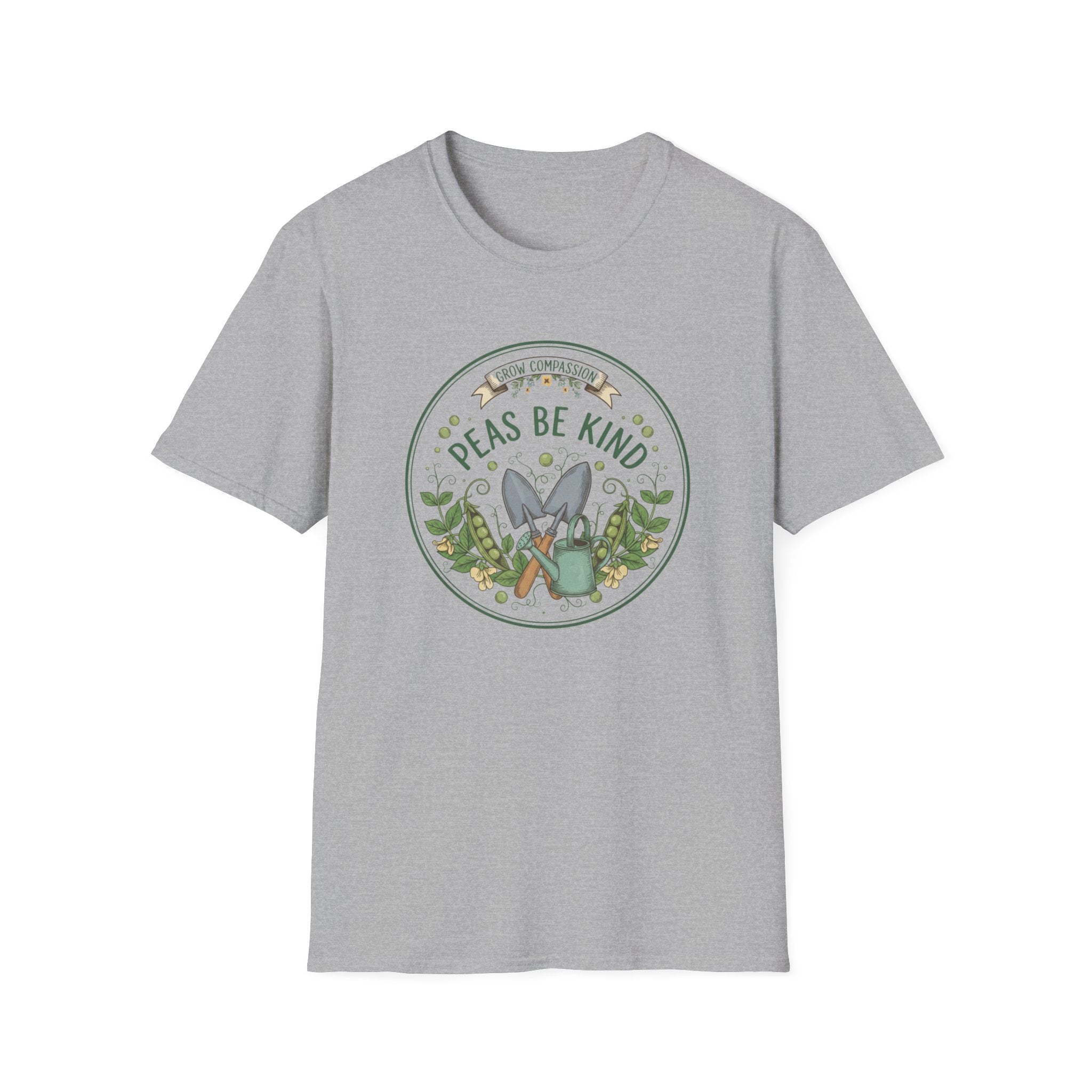 Peas Be Kind T-Shirt — Cute Garden Bunny & Peas Graphic Tee