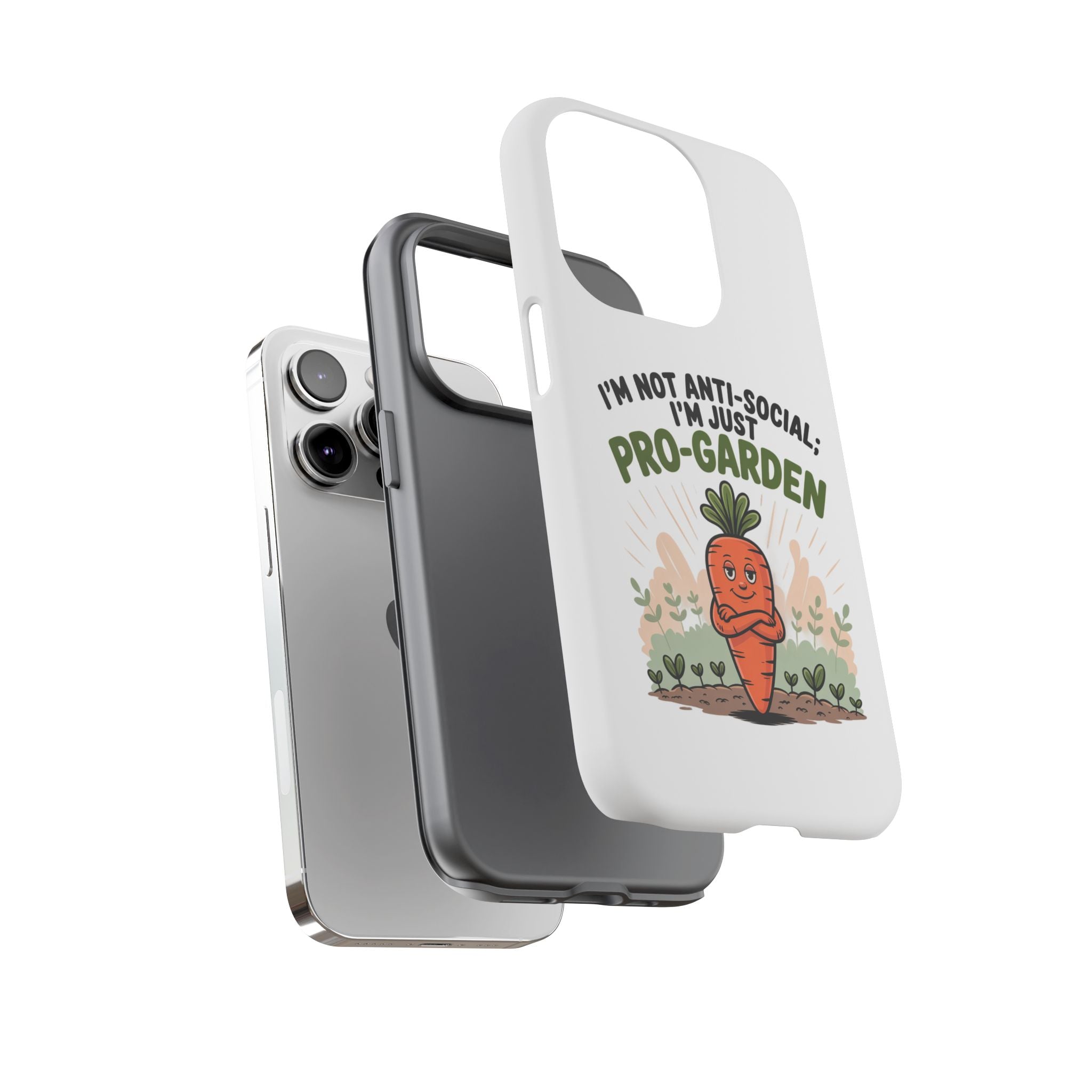Pro-Garden Carrot Phone Case — “I’m Not Anti-Social, I’m Just Pro-Garden”
