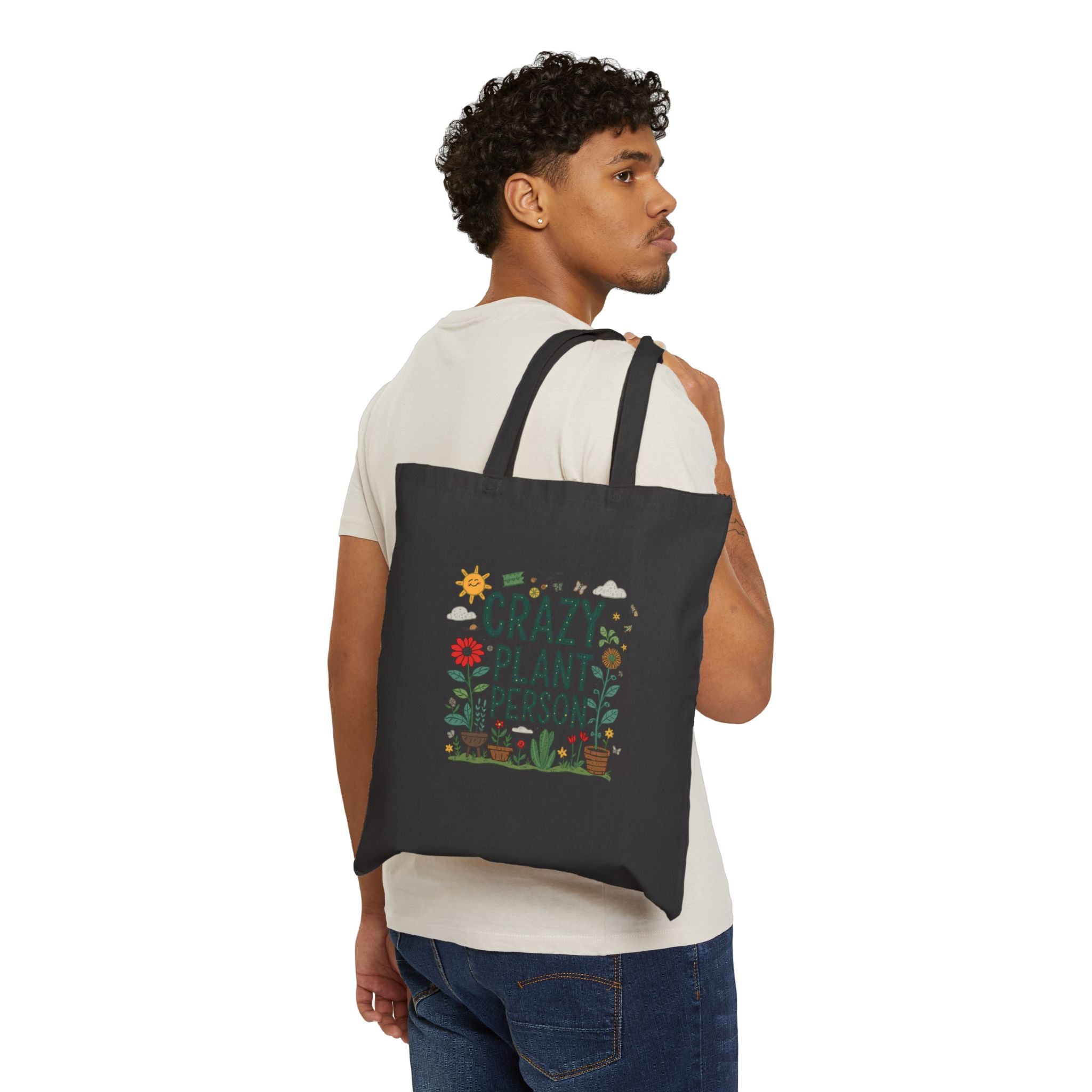 Tote Bag — "Crazy Plant Person" Grocery & Gardening Tote