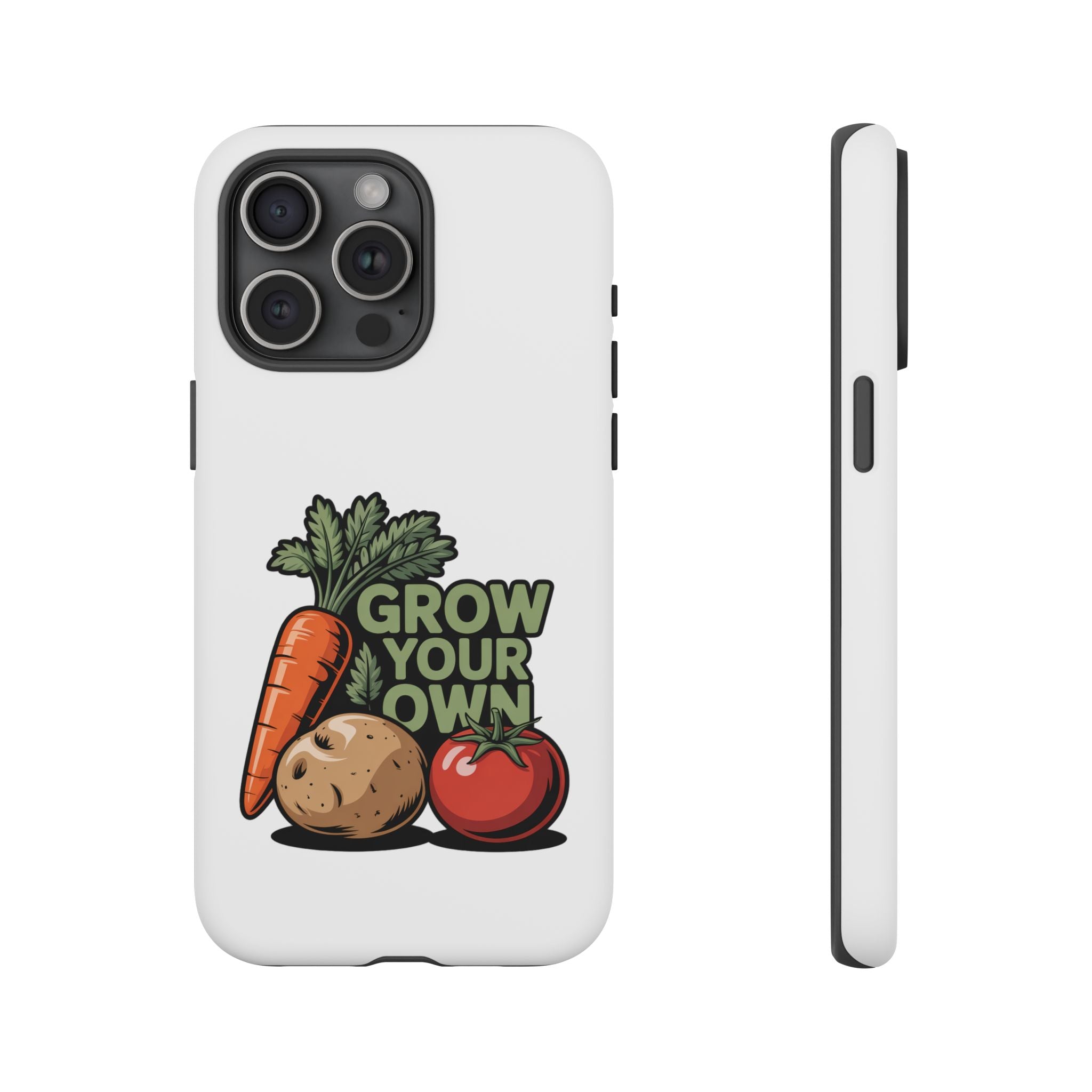 Grow Your Own Vegetables Phone Case — Gardening Carrot Potato Tomato Design