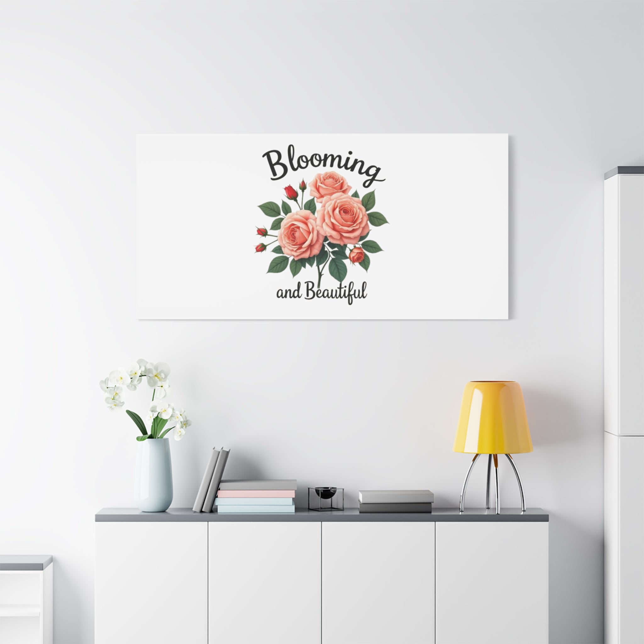 Blooming and Beautiful Rose Bouquet Canvas Wall Art