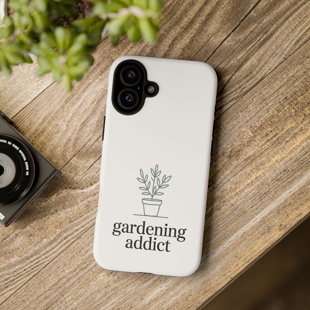 Phone Case — 'gardening addict' Minimal Plant Design