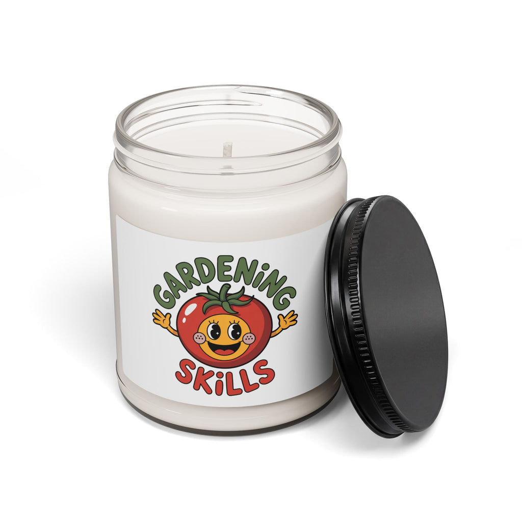 Gardening Skills Soy Candle — 9oz Scented Jar (Tomato Design)