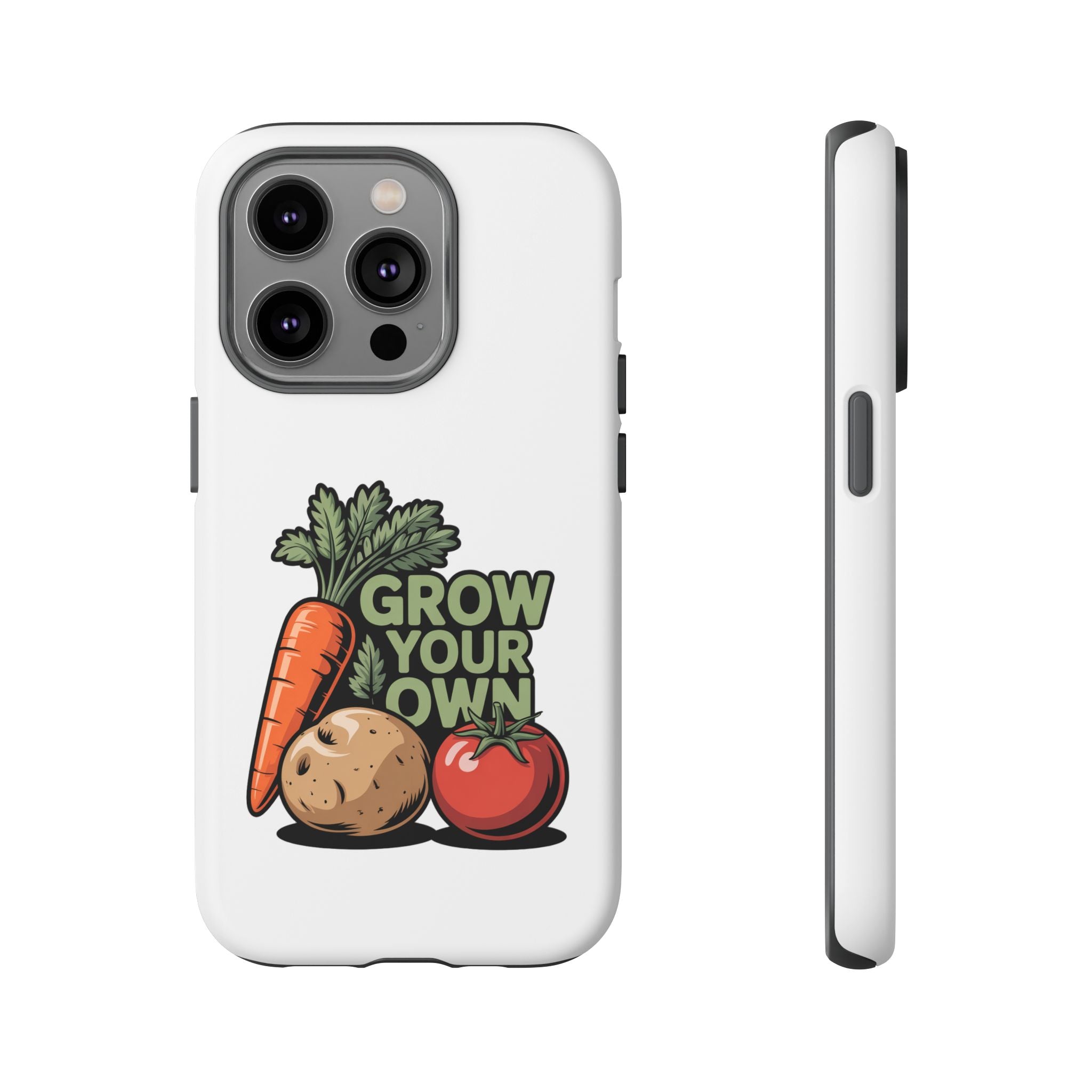 Grow Your Own Vegetables Phone Case — Gardening Carrot Potato Tomato Design