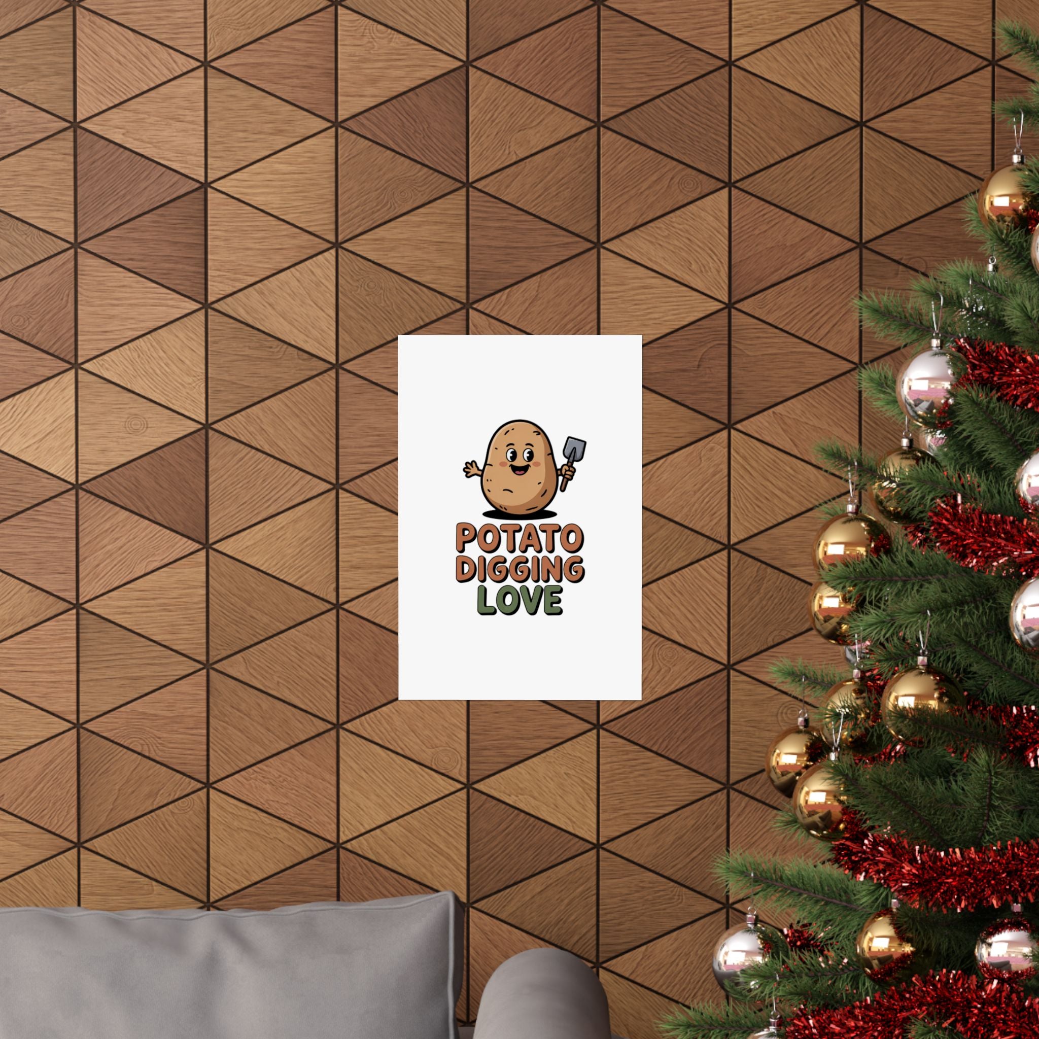 Potato Digging Love Poster — Cute Gardening Wall Art for Gardeners & Veggie Lovers